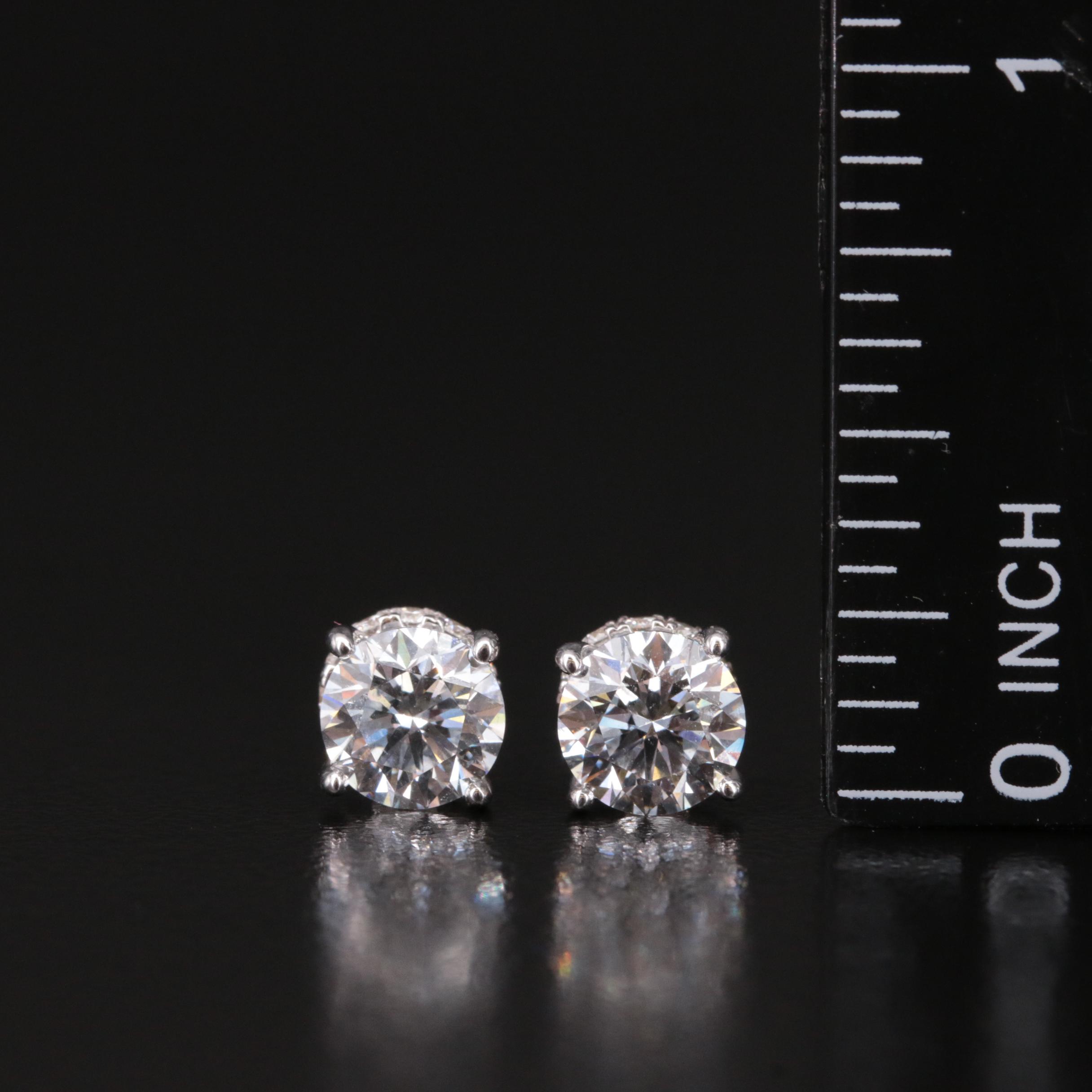 14K 2.38 CTW Lab Grown Diamond Earrings