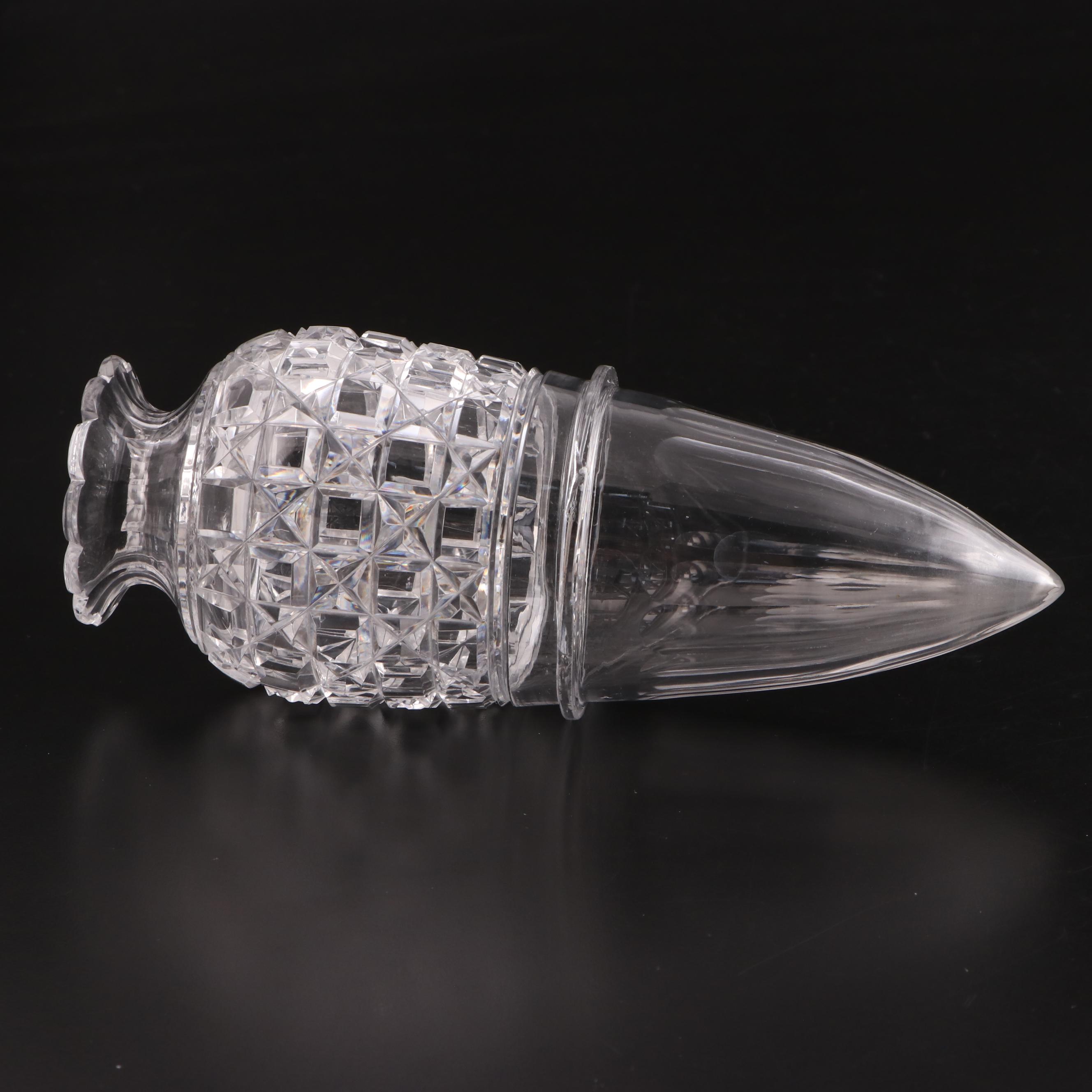 Pair of English Aesthetic Movement Sterling Silver and Cut Glass Vases, 1884