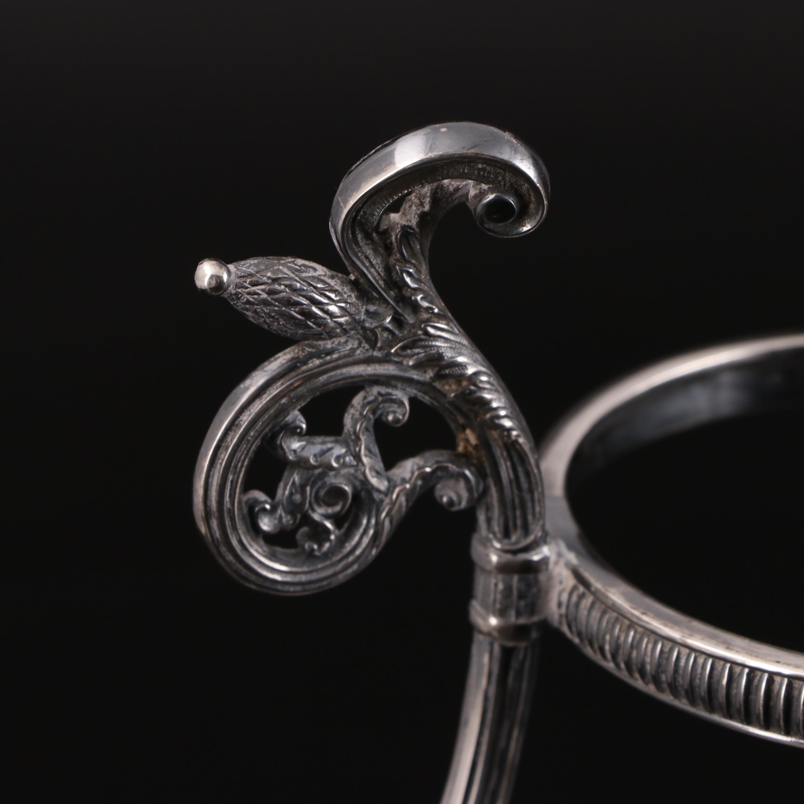 Pair of English Aesthetic Movement Sterling Silver and Cut Glass Vases, 1884