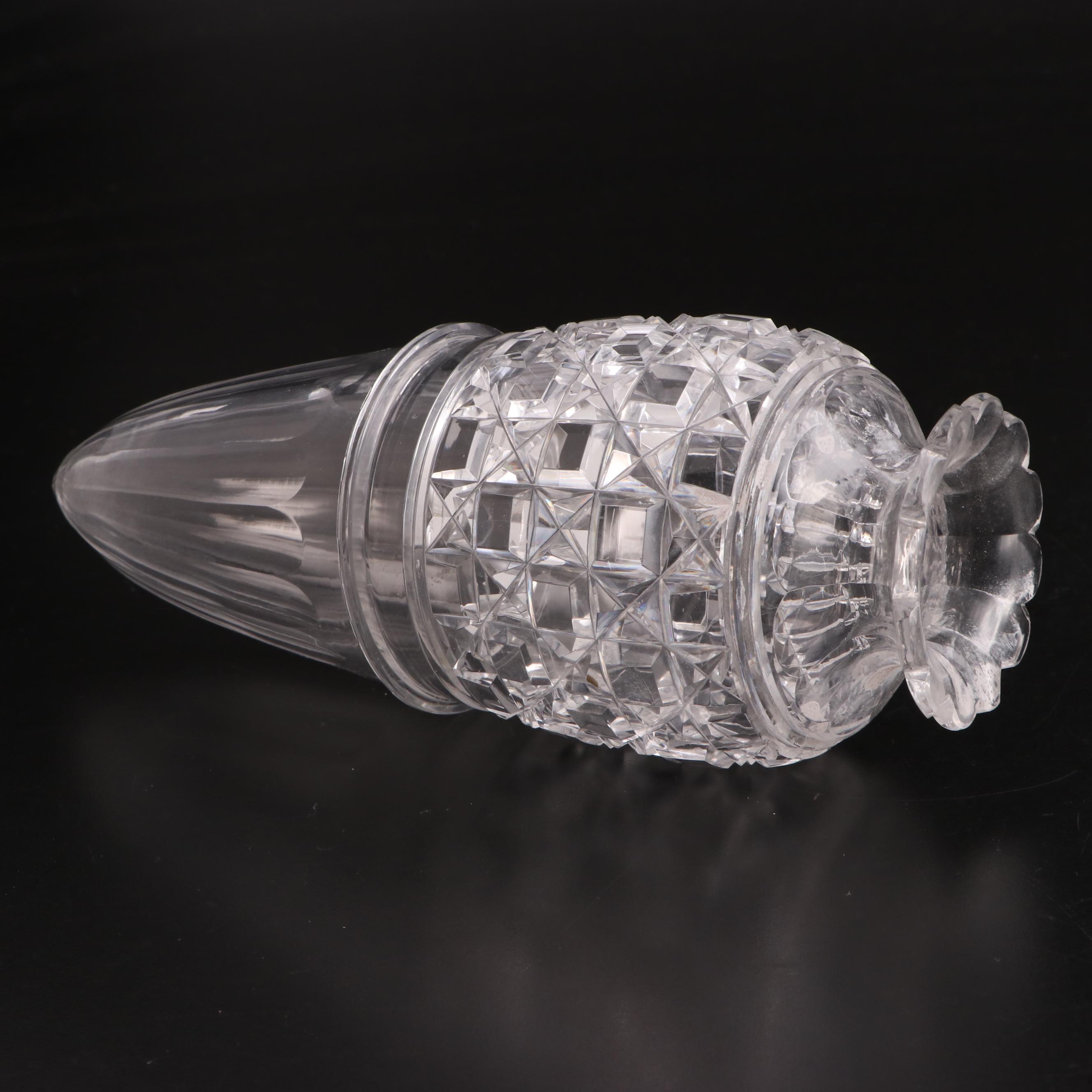 Pair of English Aesthetic Movement Sterling Silver and Cut Glass Vases, 1884