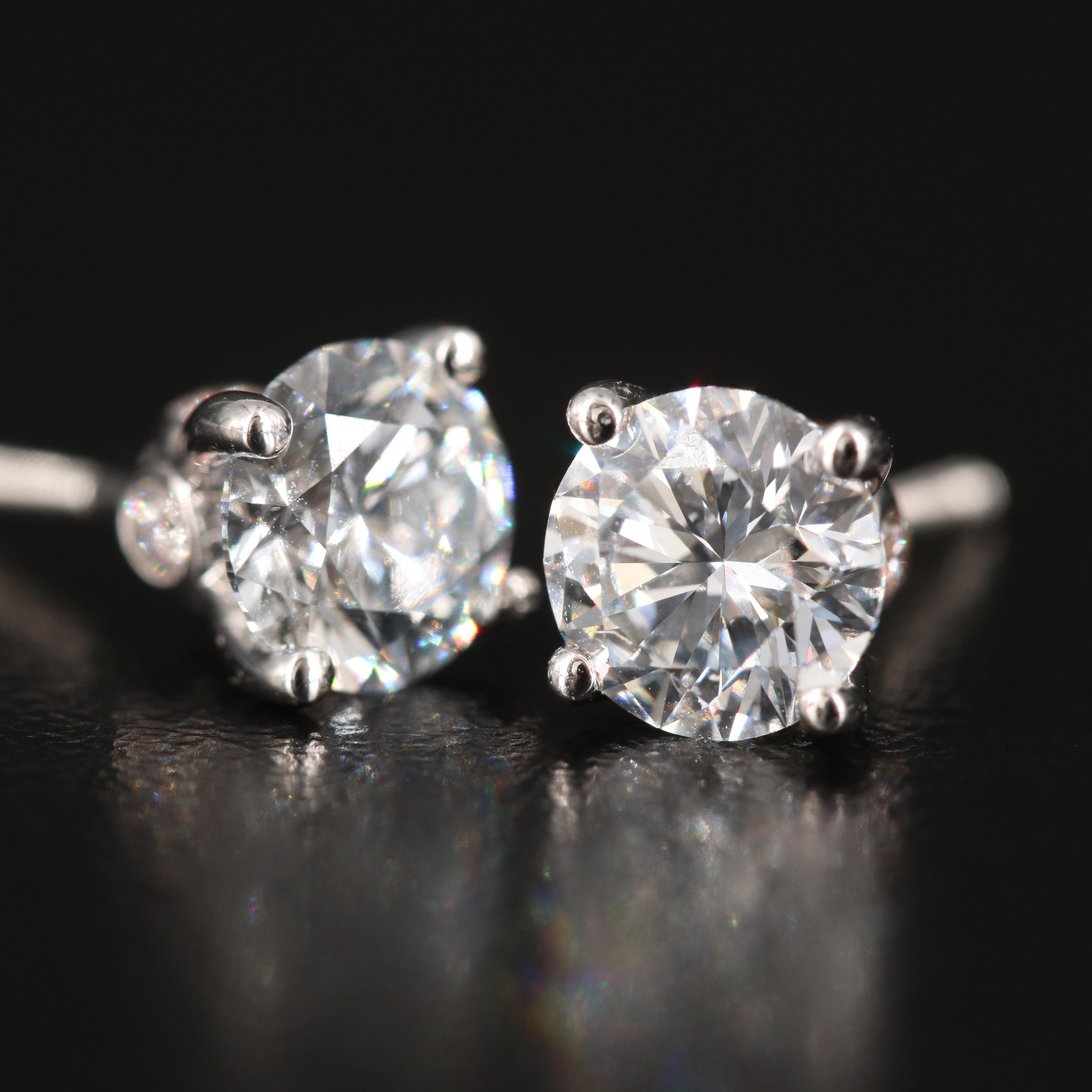 14K 1.80 CTW Lab Grown Diamond Stud Earrings