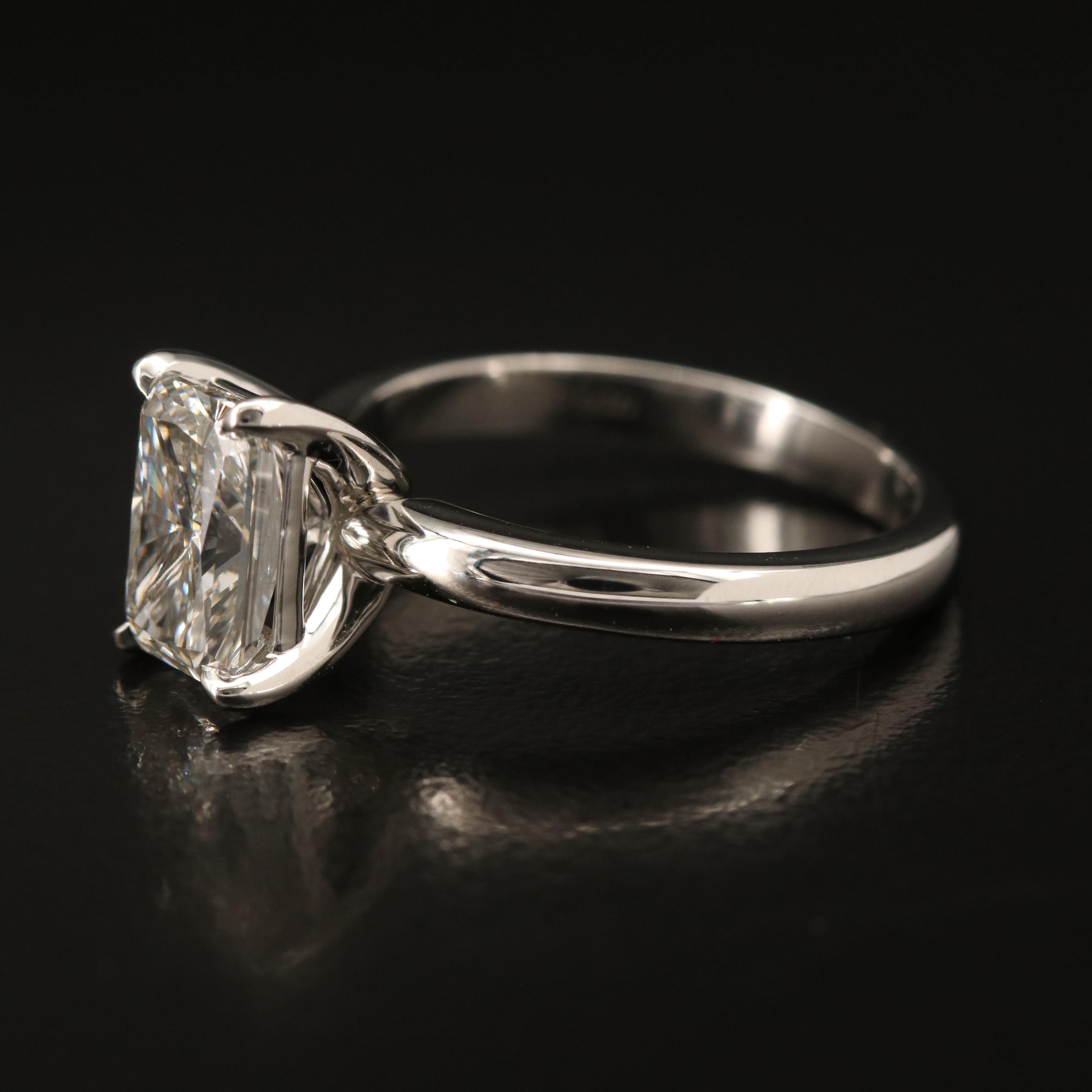 Platinum  1.97 CT Lab Grown Diamond Solitaire Ring