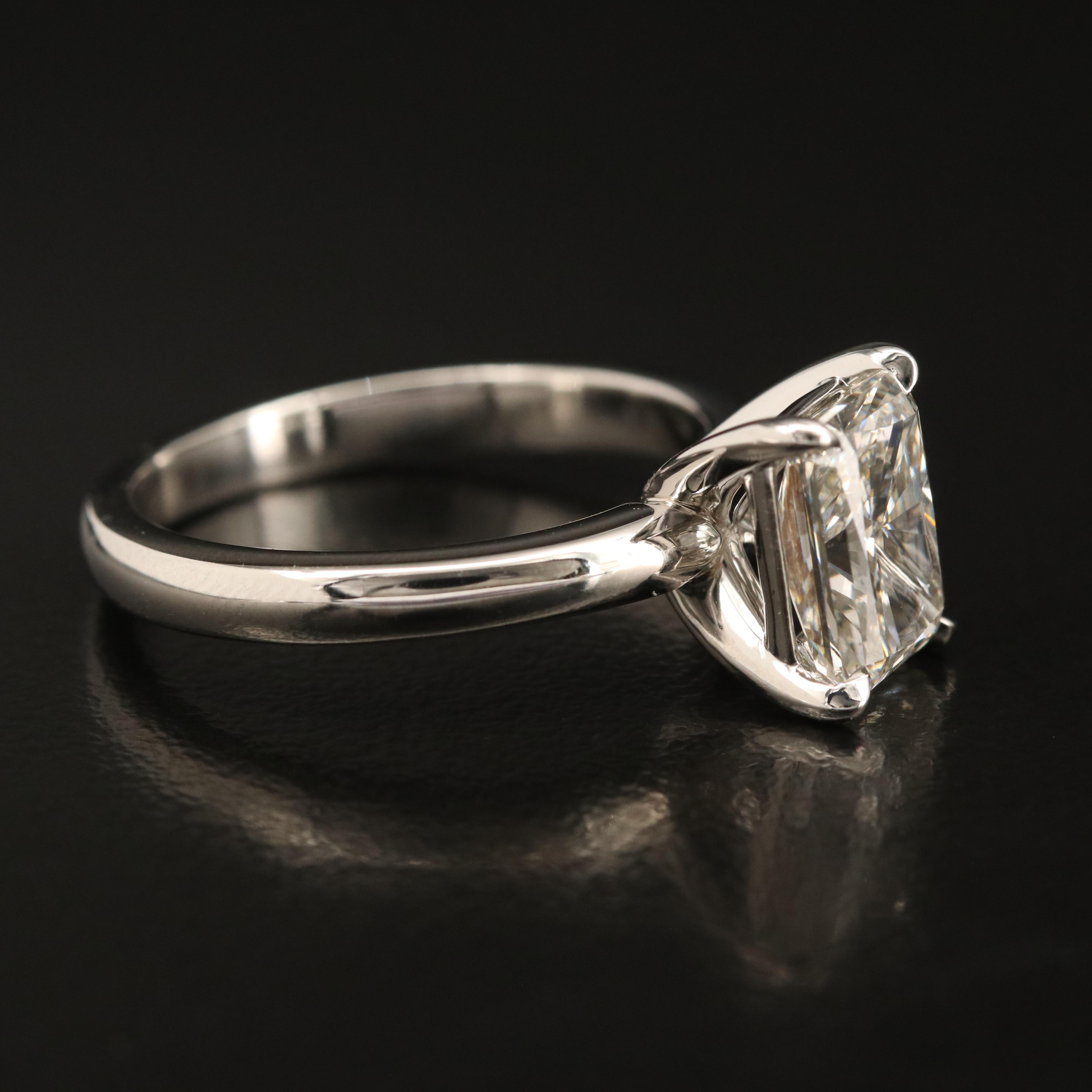 Platinum  1.97 CT Lab Grown Diamond Solitaire Ring