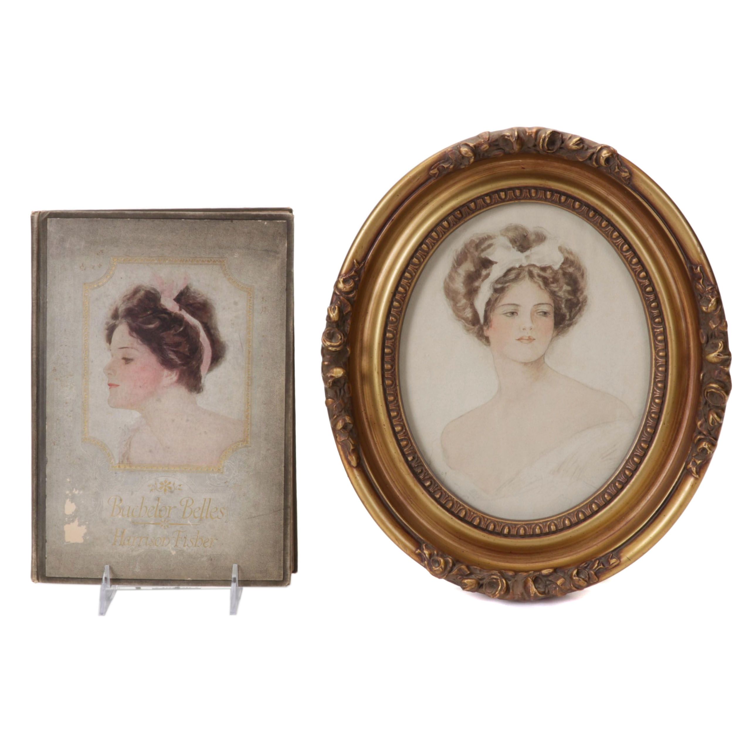"Bachelor Belles" by Harrison Fisher With Copy Painting After Fisher, 1908