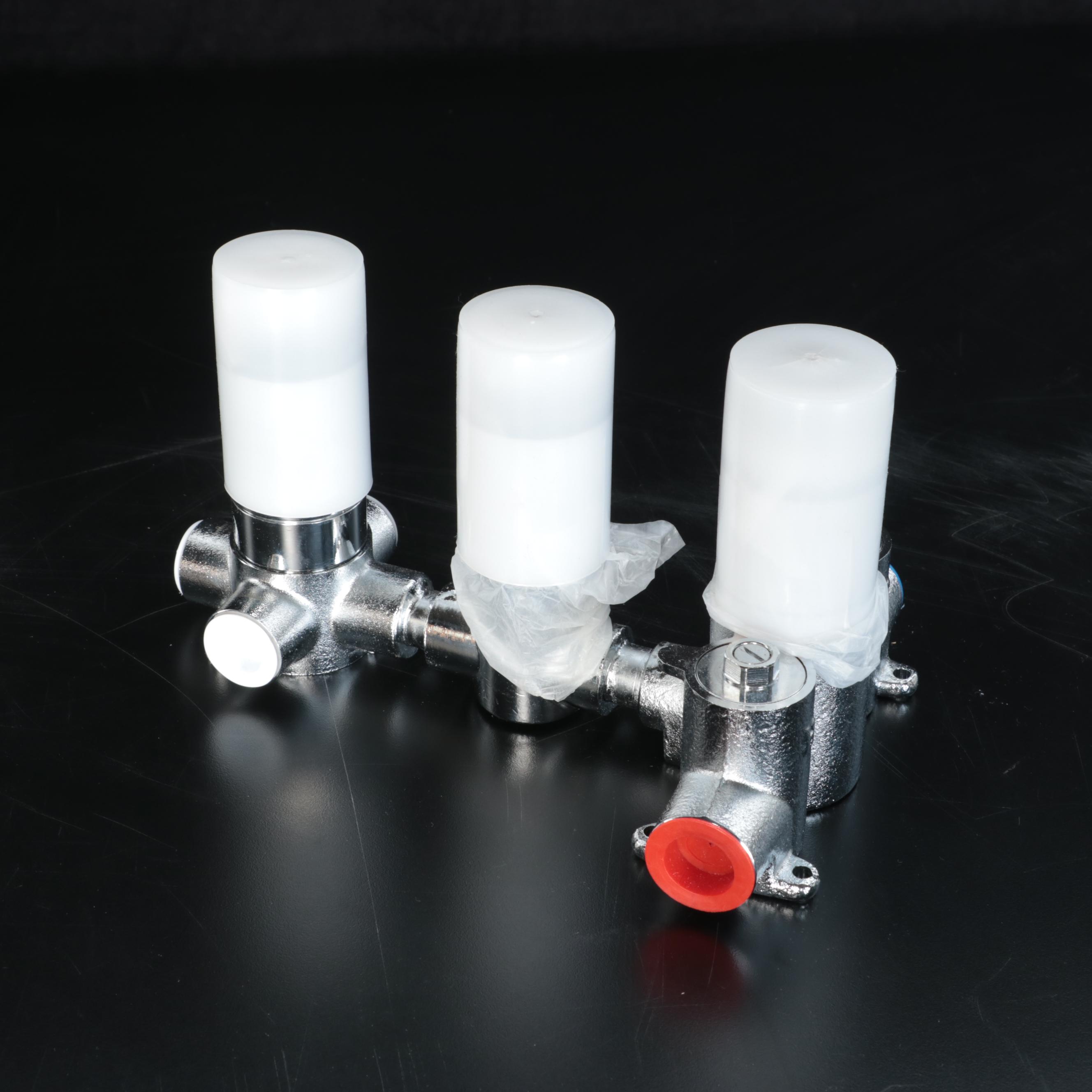 Thermostatic Shower System with Hand Shower, Three Body Sprays, 40" Linear Drain