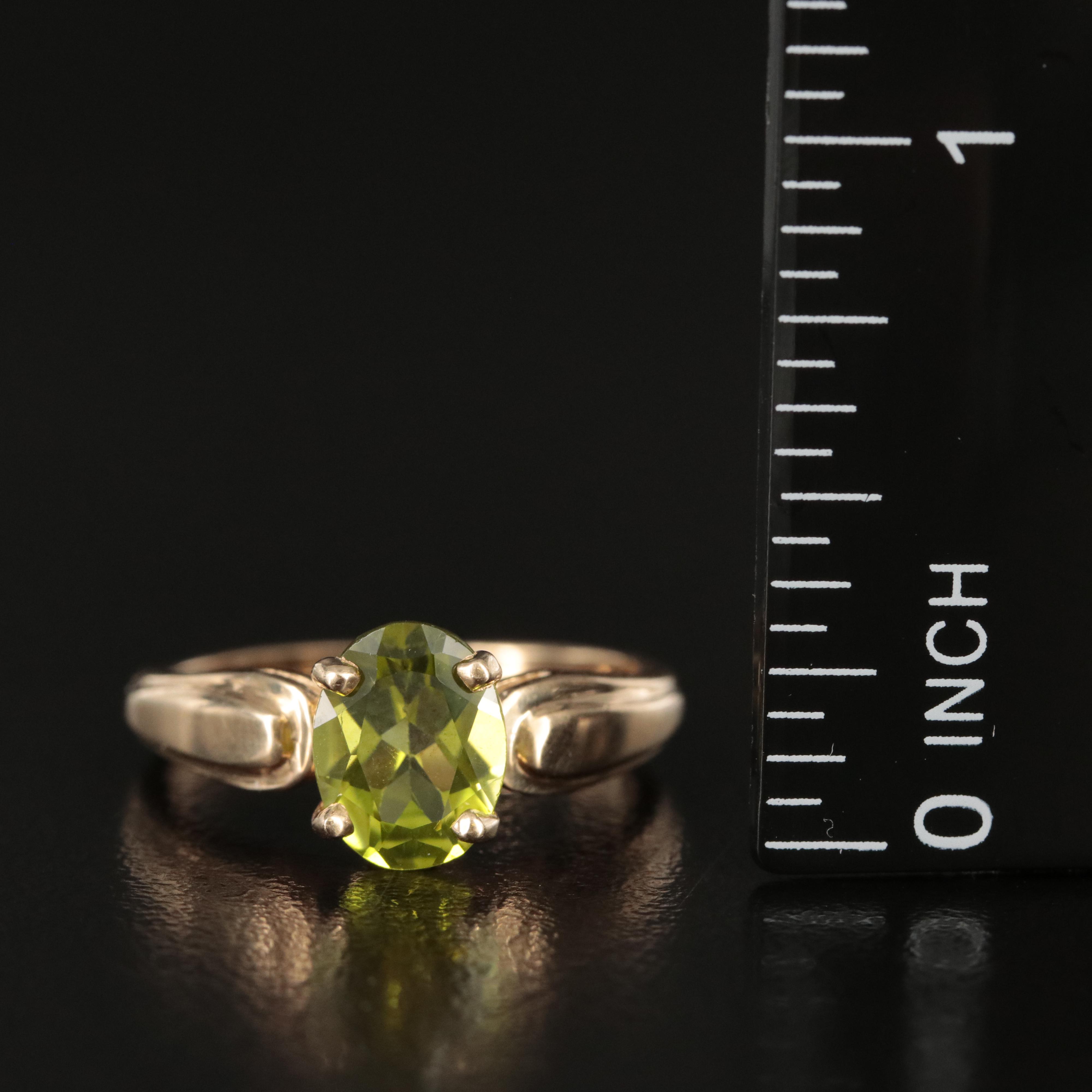 10K Peridot Ring