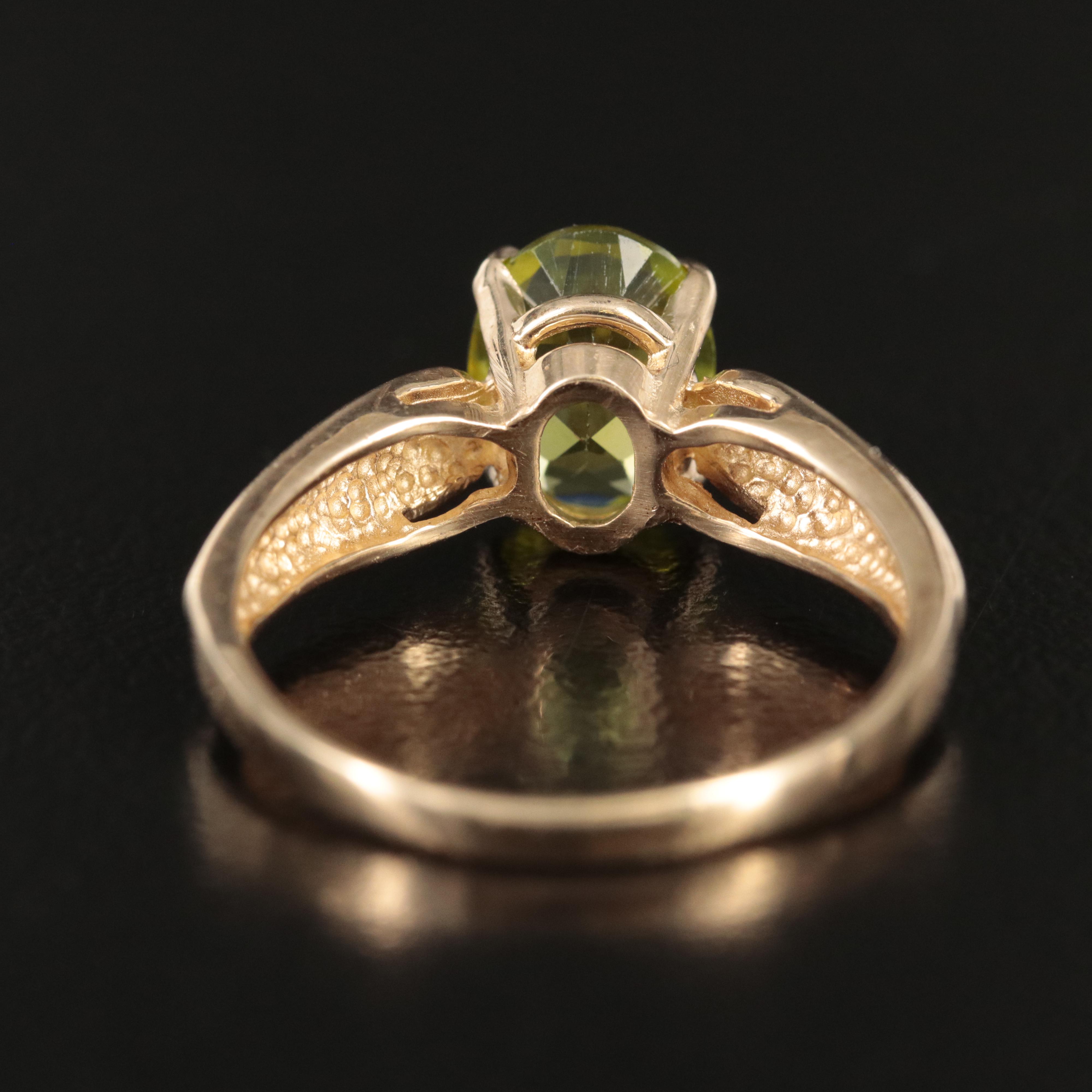 10K Peridot Ring
