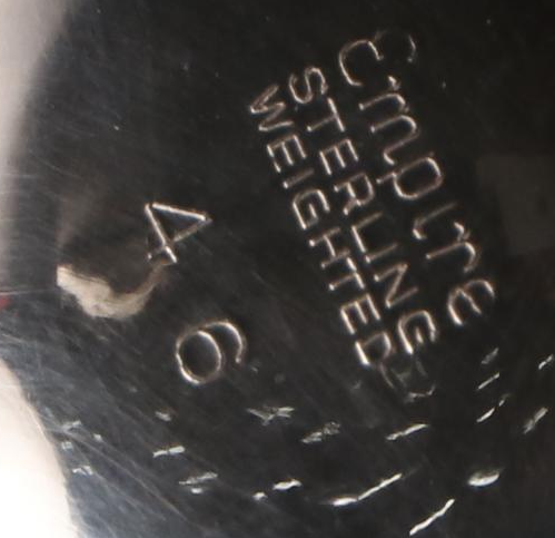 Empire Sterling Silver Candleholders with Etched Glass Hurricane Shades