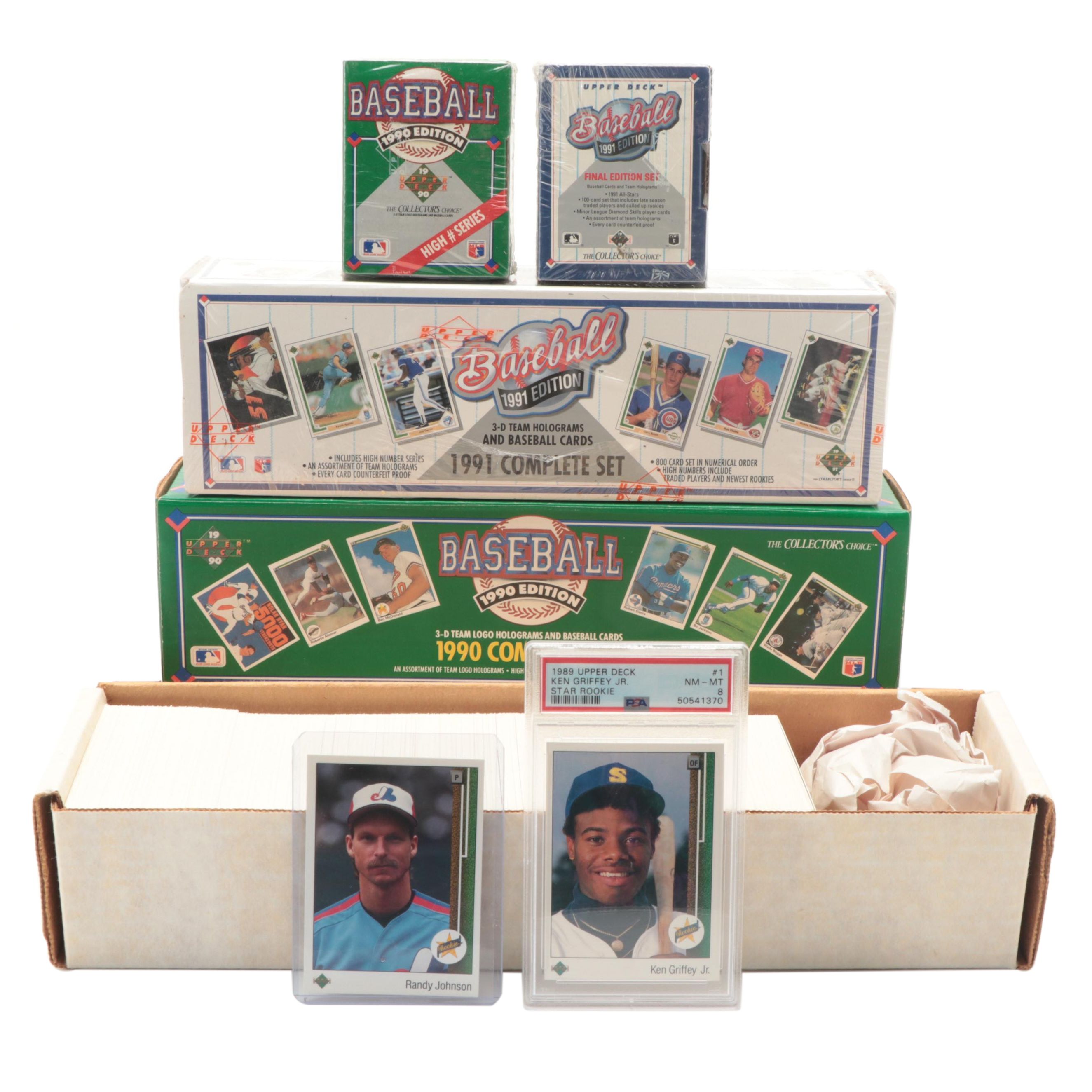 1989 Ken Griffey Jr Upper Deck Graded Rookie Card With Upper Deck Card Sets