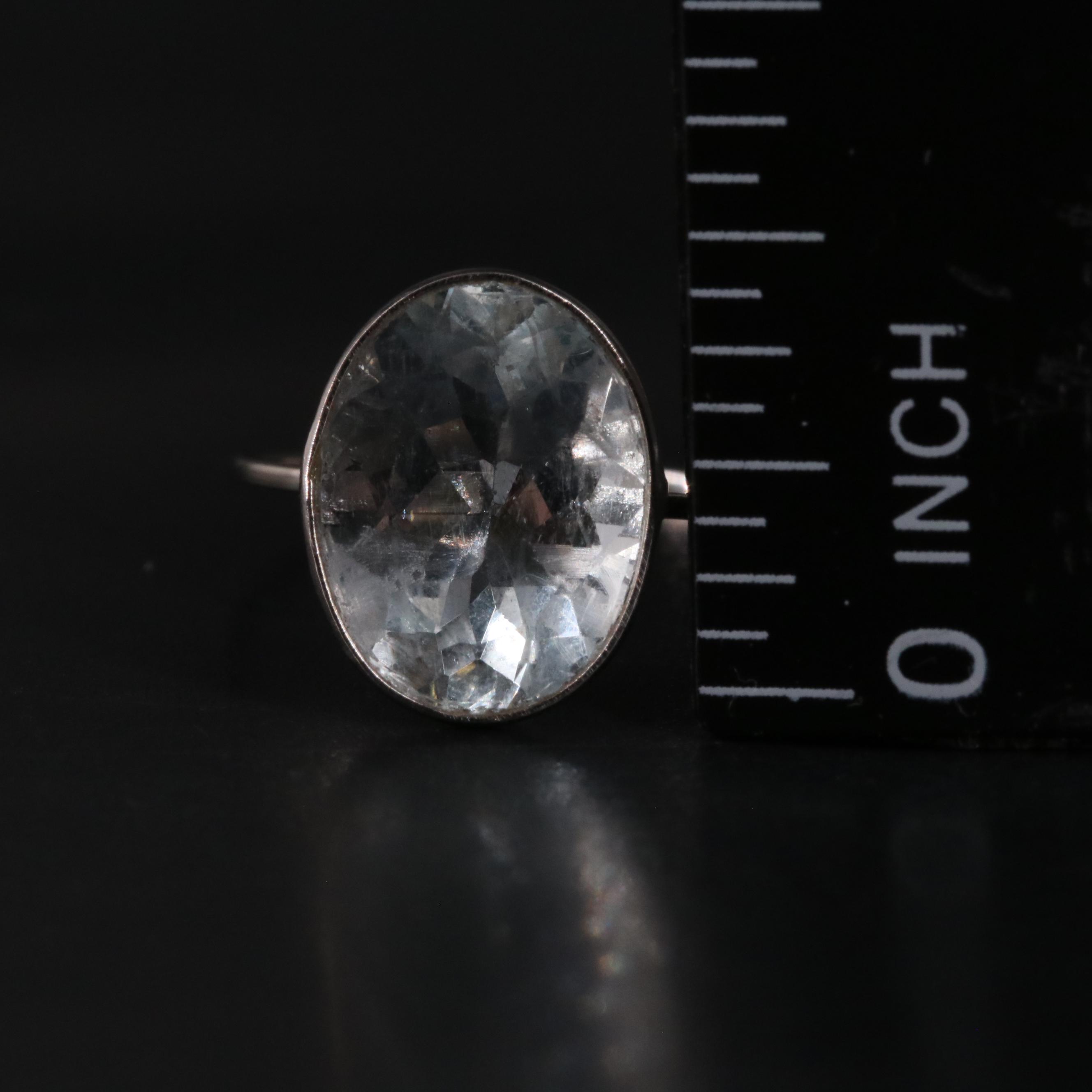 10K Aquamarine Ring