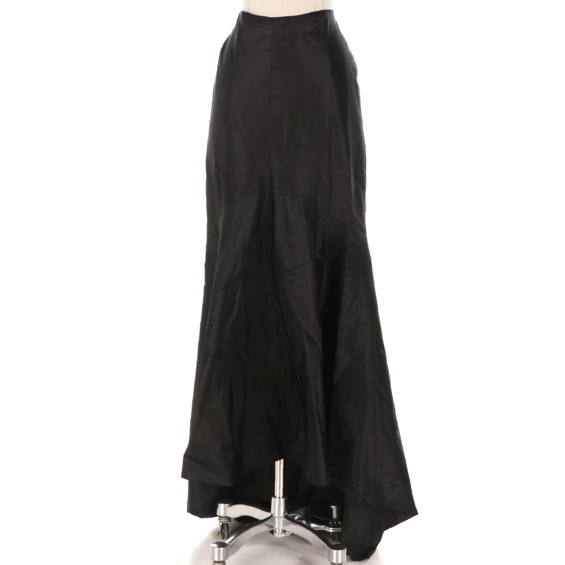 Sylvia Heisel Silk Taffeta Long Skirt with Train