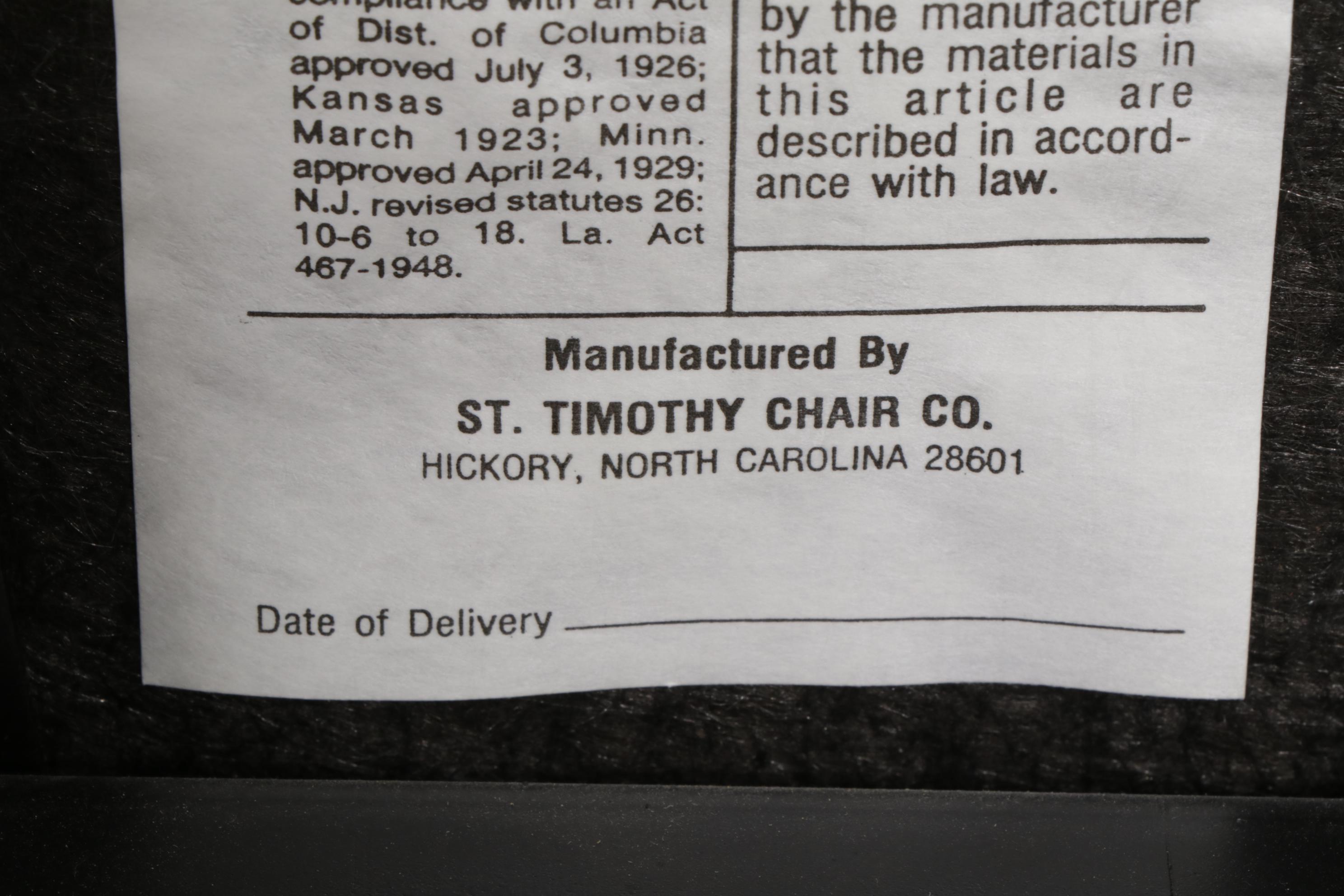 St. Timothy Faux Leather Upholstered Office Chair, Late 20th to 21st Century