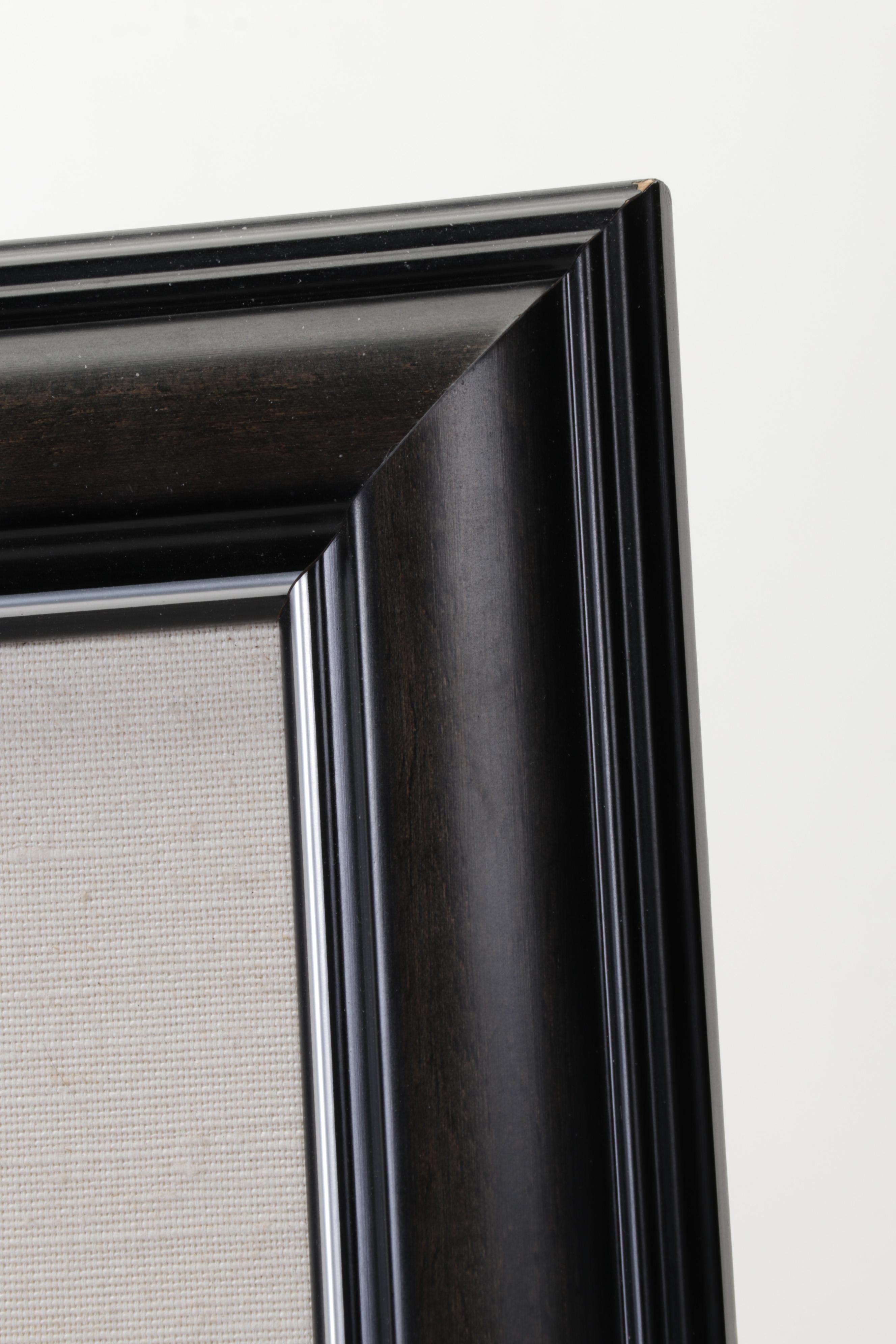 Handmade Needlepoint Color Gradient Lattice Panel in Frame, 2004