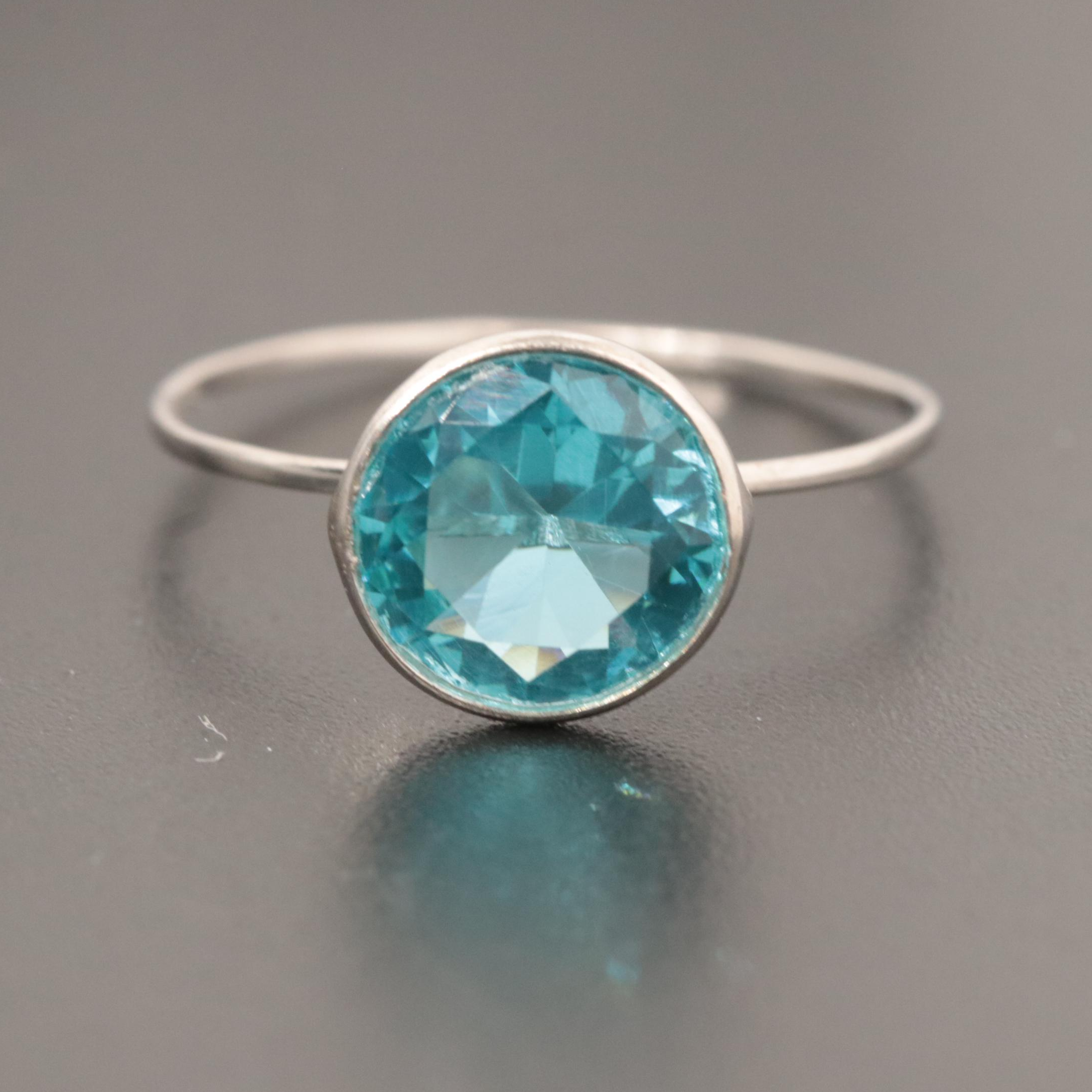 10K Blue Topaz Ring