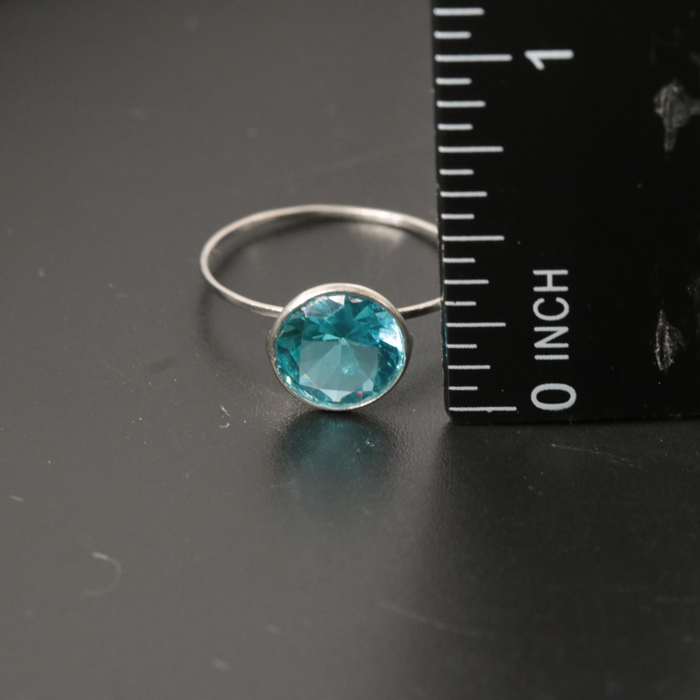 10K Blue Topaz Ring