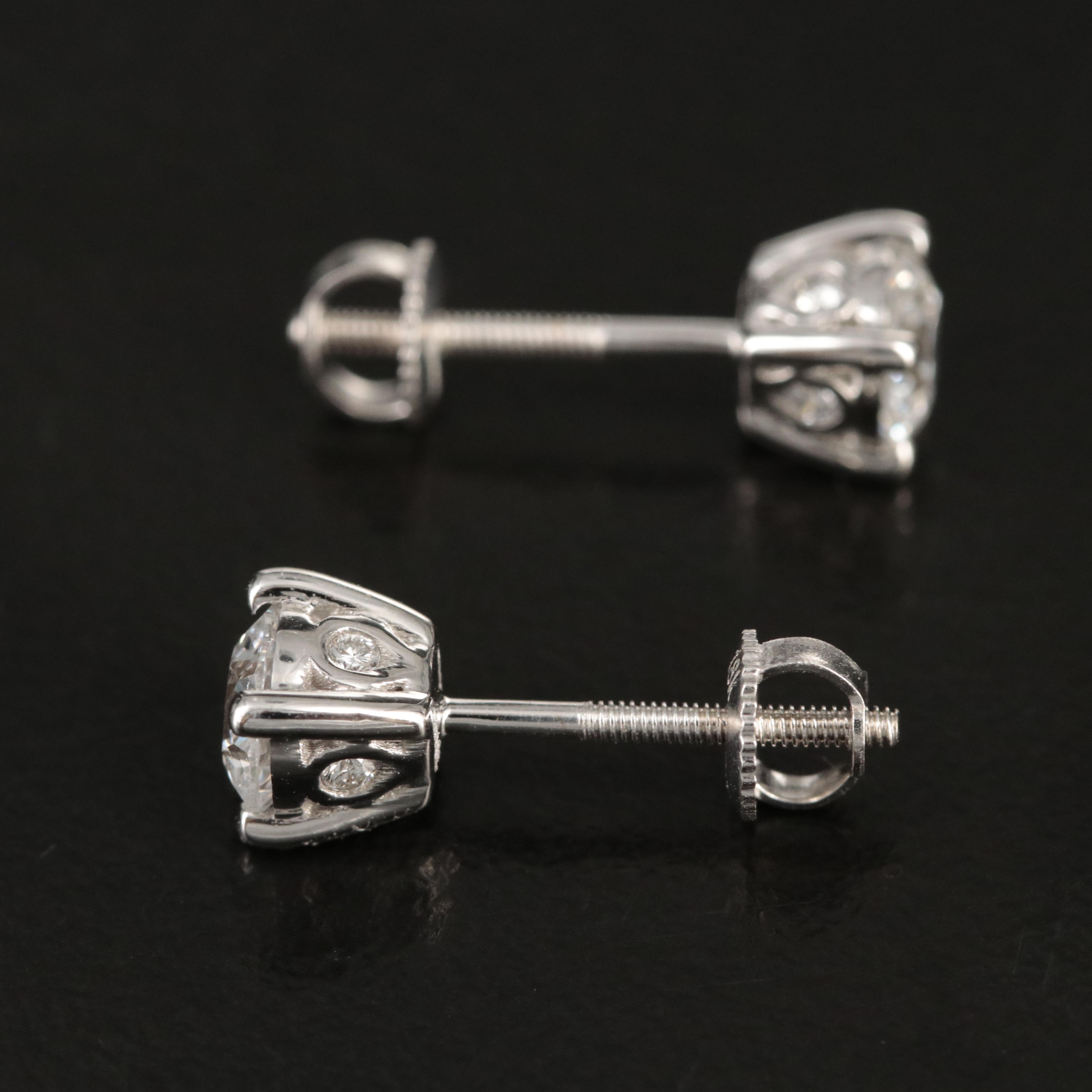 18K 1.00 CTW Lab Grown Diamond Stud Earrings