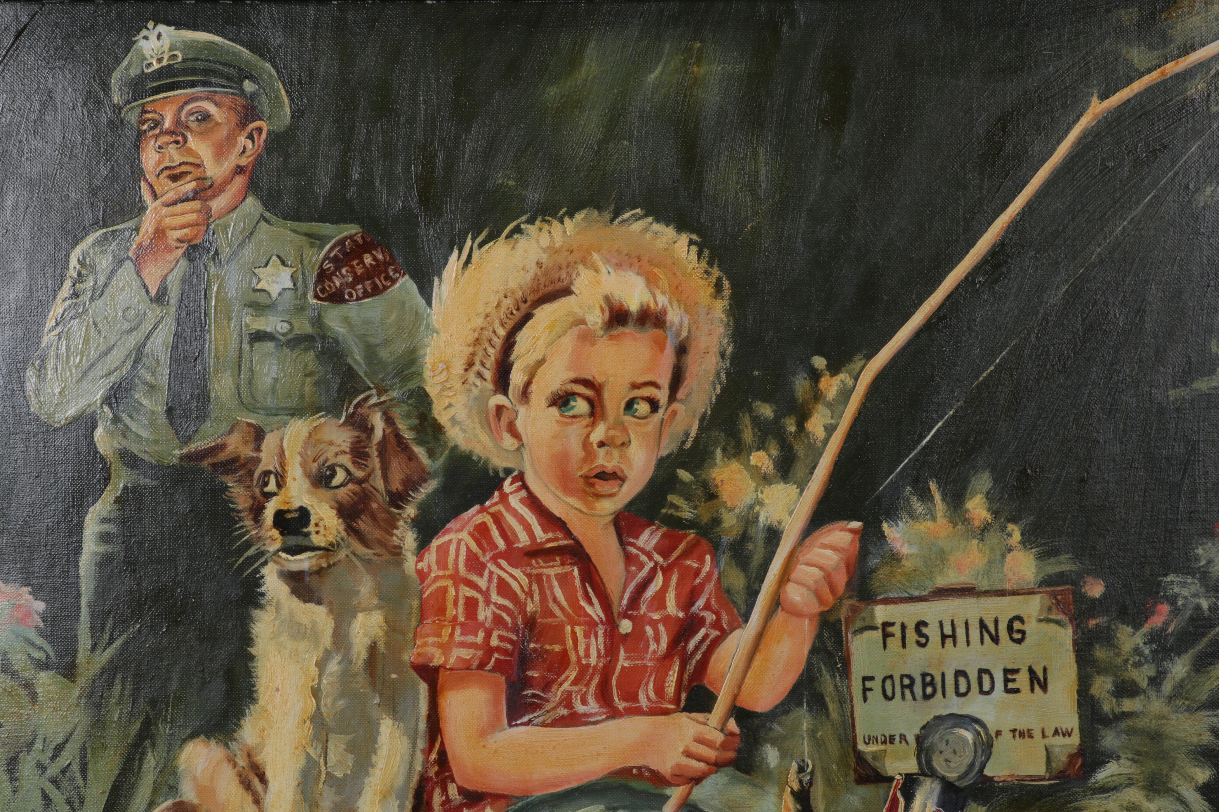 Acrylic Painting After France Tipton Hunter "Trouble Brewing"