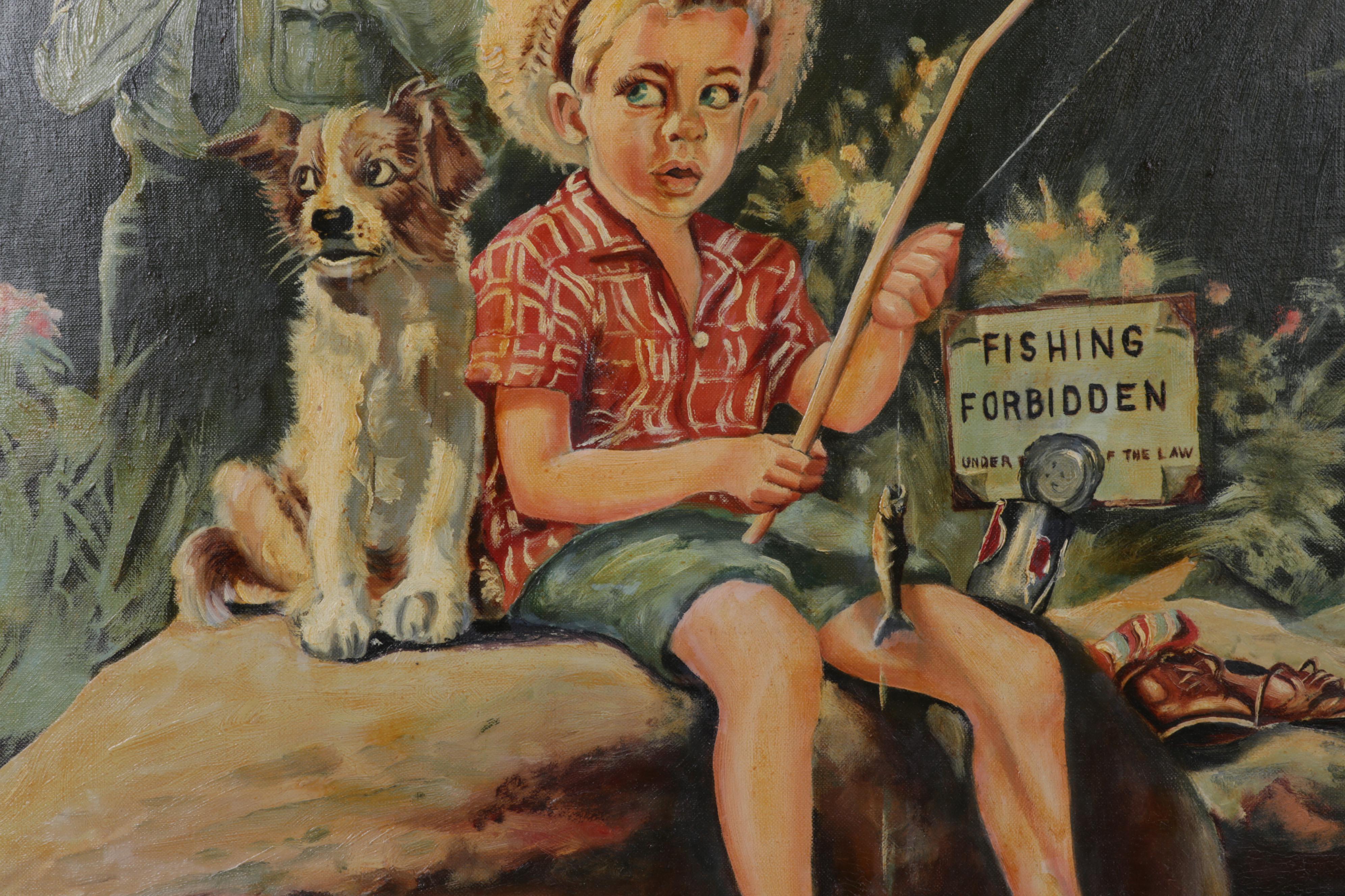 Acrylic Painting After France Tipton Hunter "Trouble Brewing"