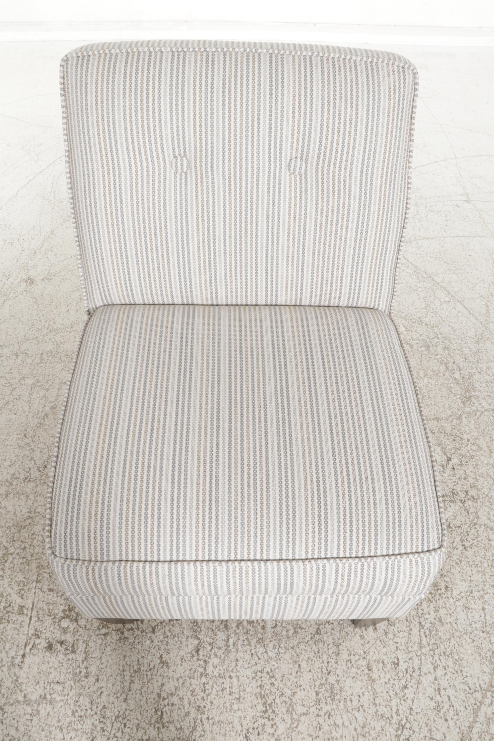 Contemporary Custom-Upholstered Slipper Chair