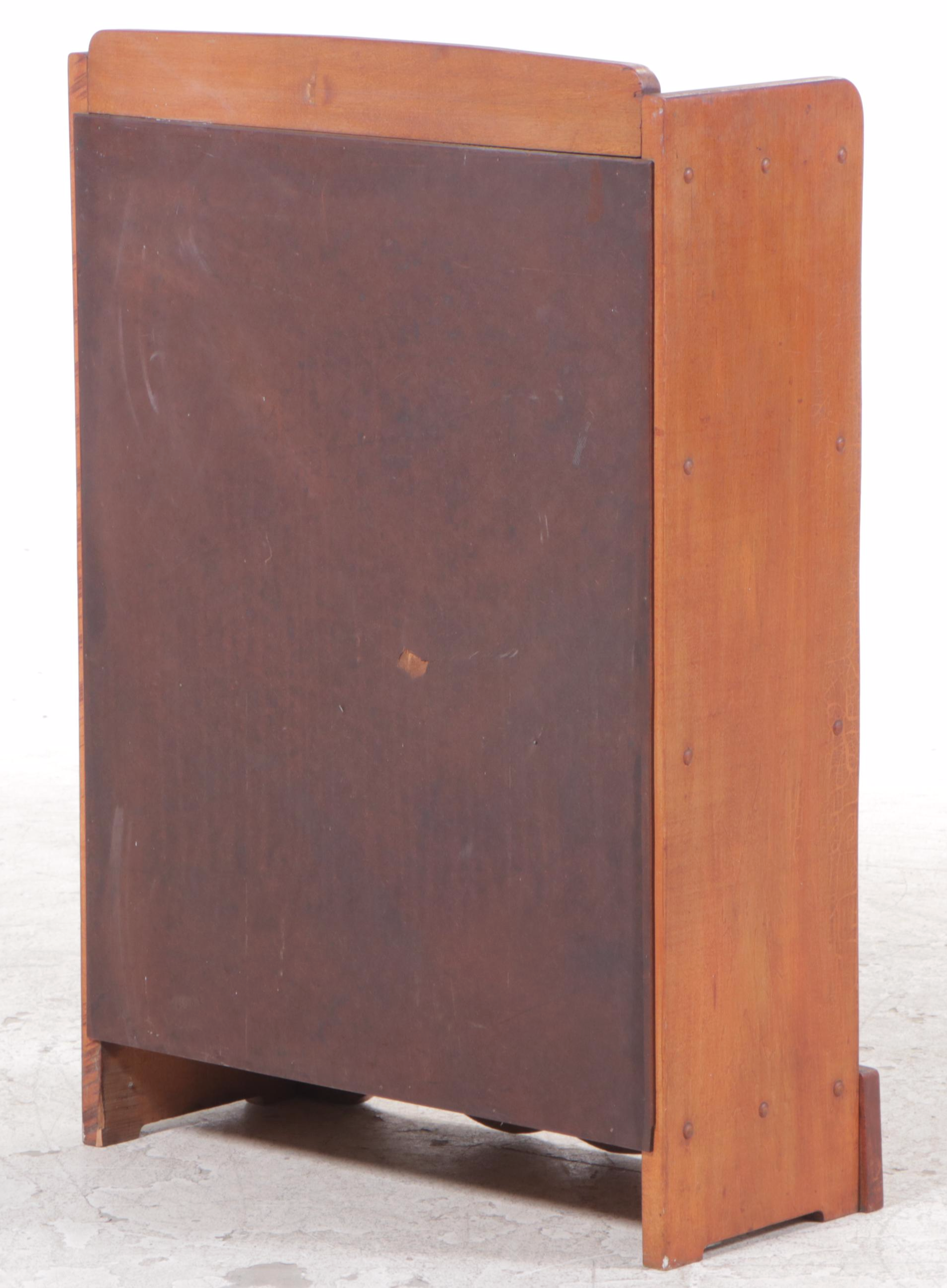 American Primitive Style Maple Four-Shelf Bookcase, Mid-20th Century