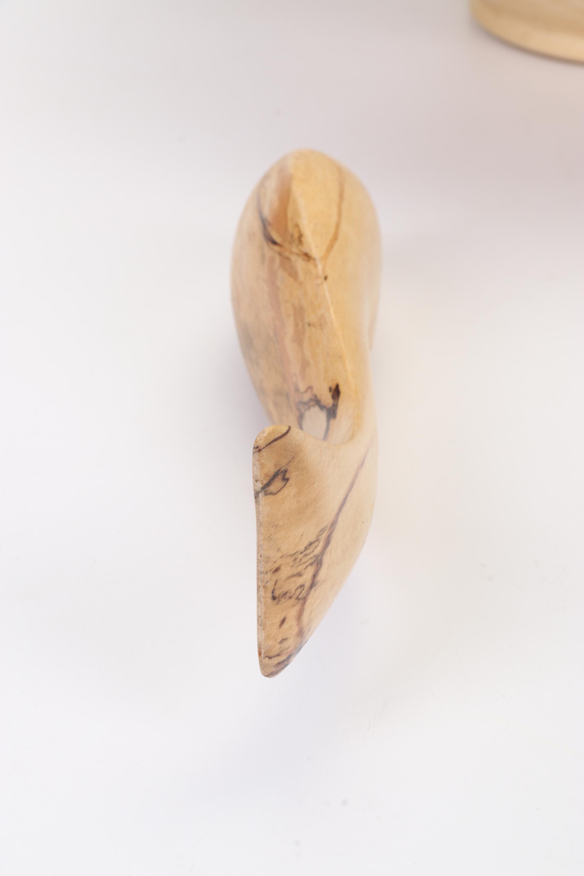 Jim Eliopulos Turned Box Elder Bowl, Carved Fish, and Hand-Painted Mallard Art