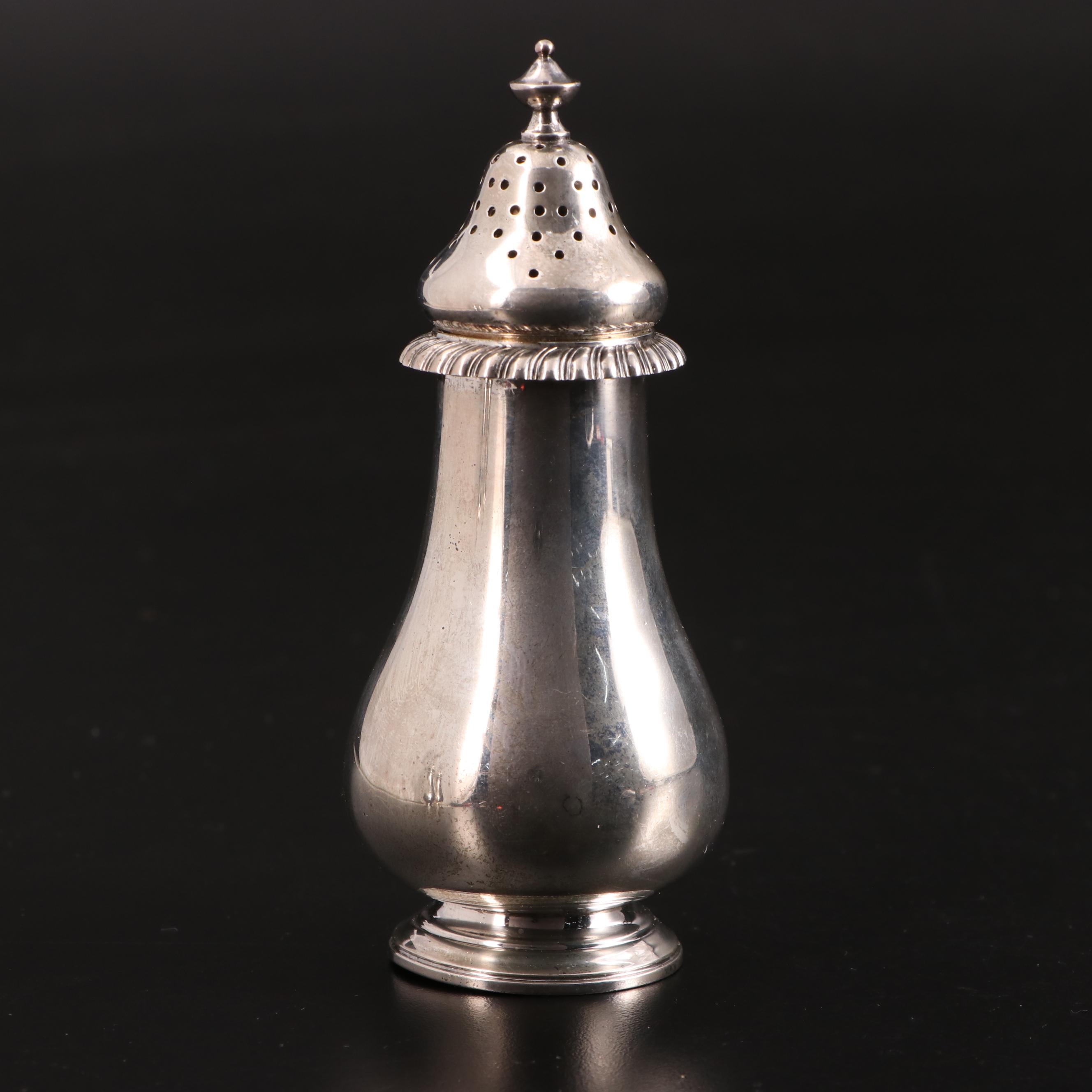 Gorham "English Gadroon" Sterling Silver Salt and Pepper Shakers