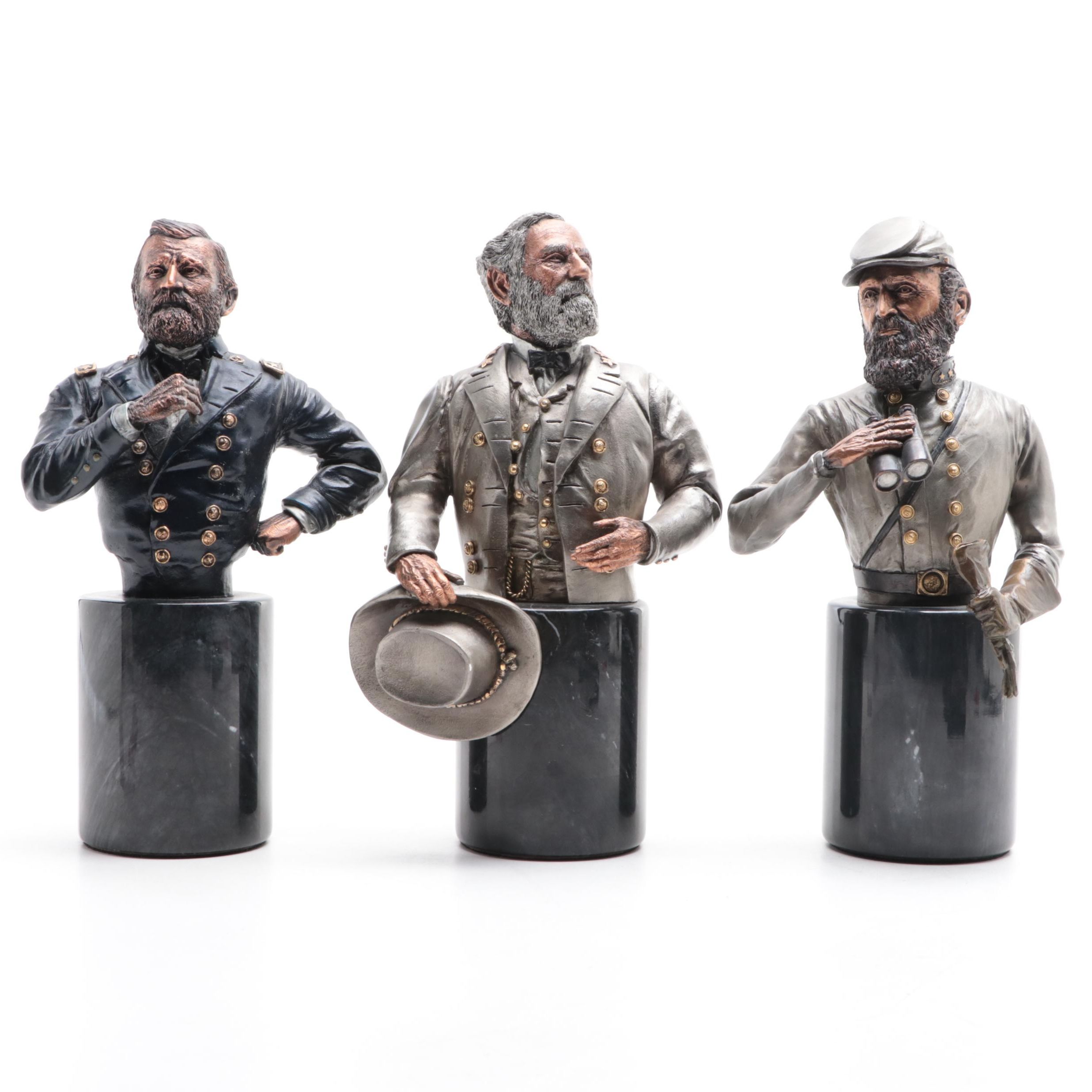Legend's Three Confederate Cold-Painted Mixed Media Figures