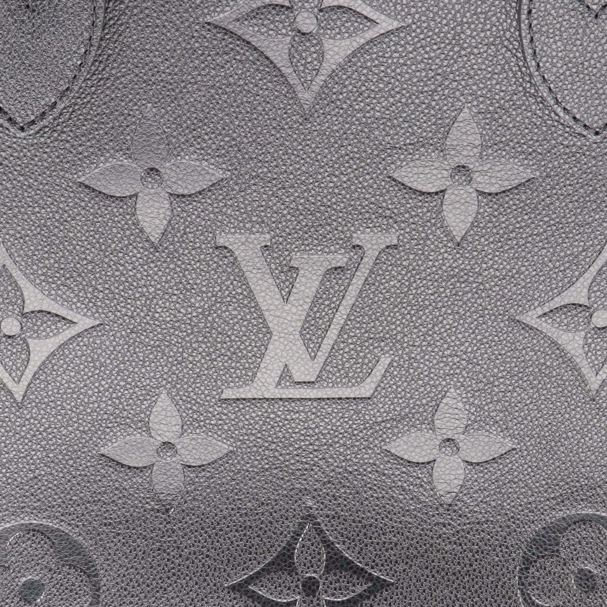 Louis Vuitton Neverfull MM Tote in Black Monogram Empreinte Giant w/Pouch & Box