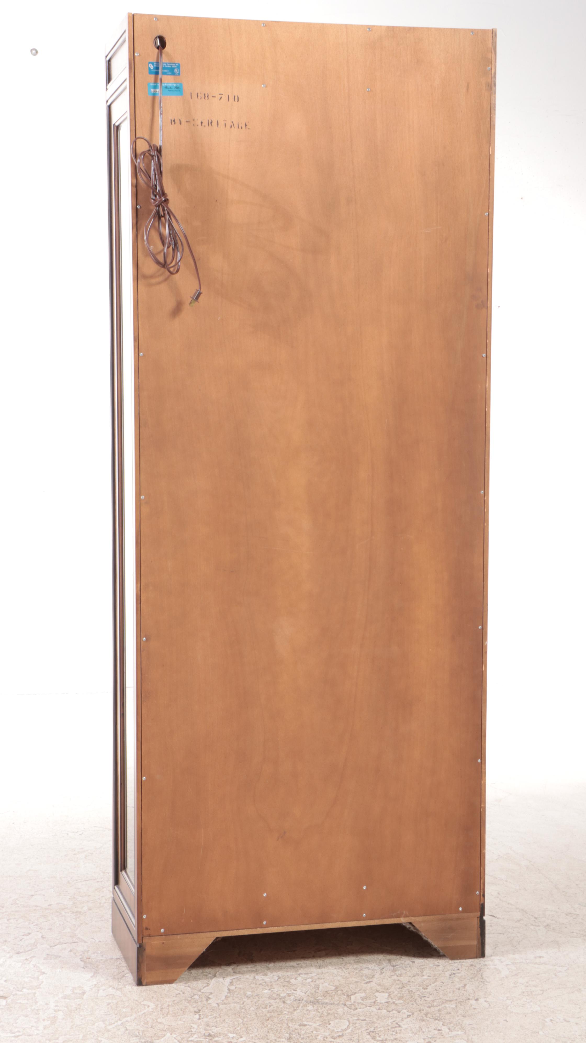 Drexel Heritage Modernist Walnut Display Cabinet, Mid to Late 20th Century