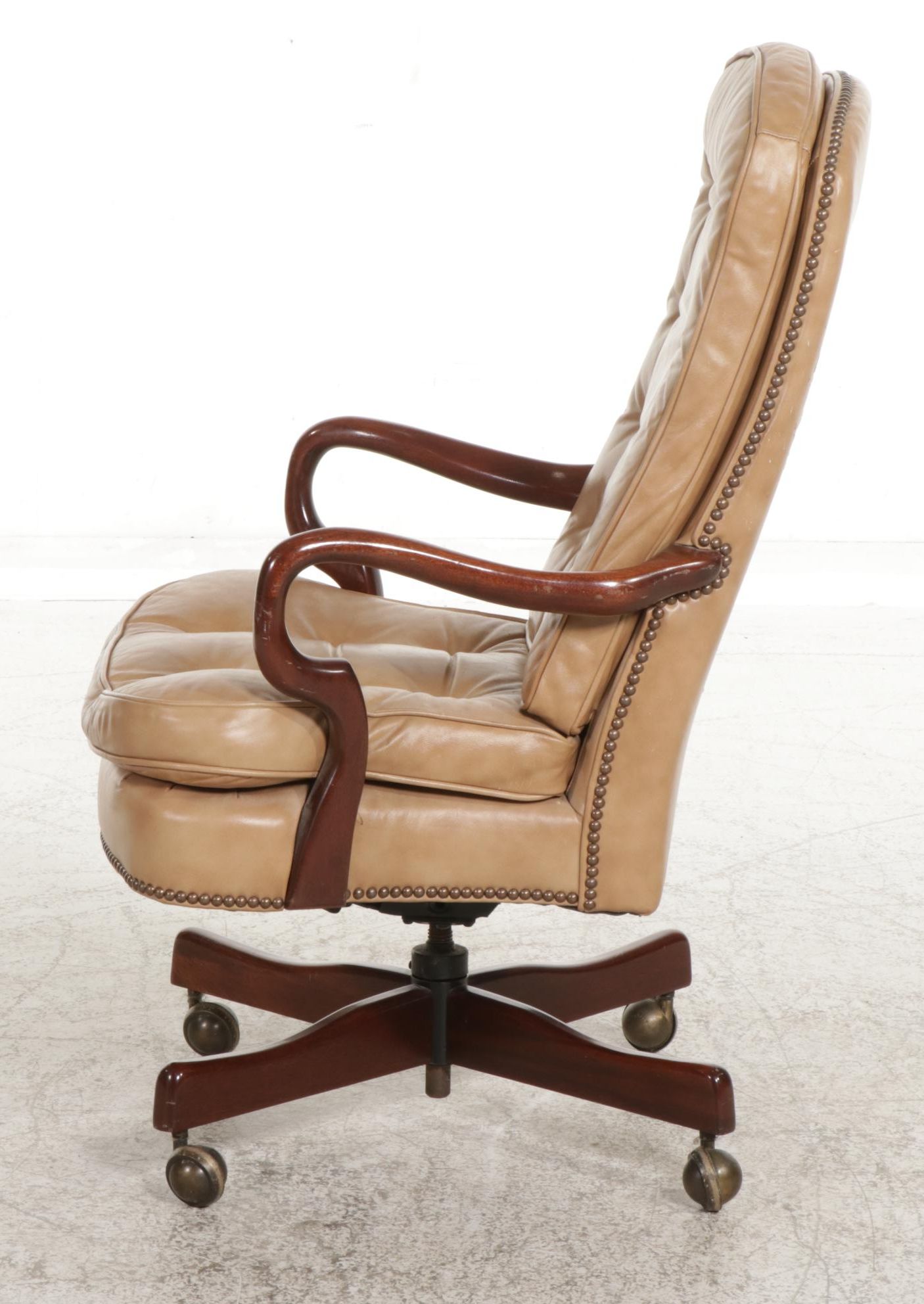 St. Timothy Faux Leather Upholstered Office Chair, Late 20th to 21st Century