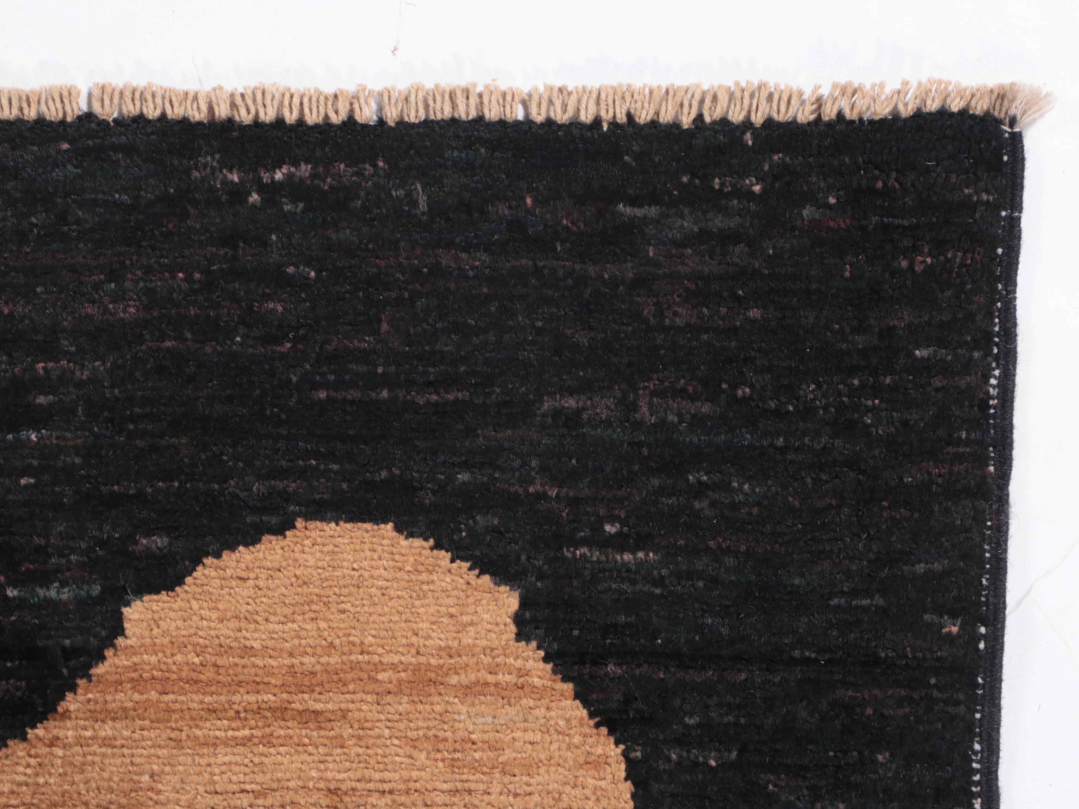 6'5 x 8' Hand-Knotted Indo-Persian Gabbeh Area Rug