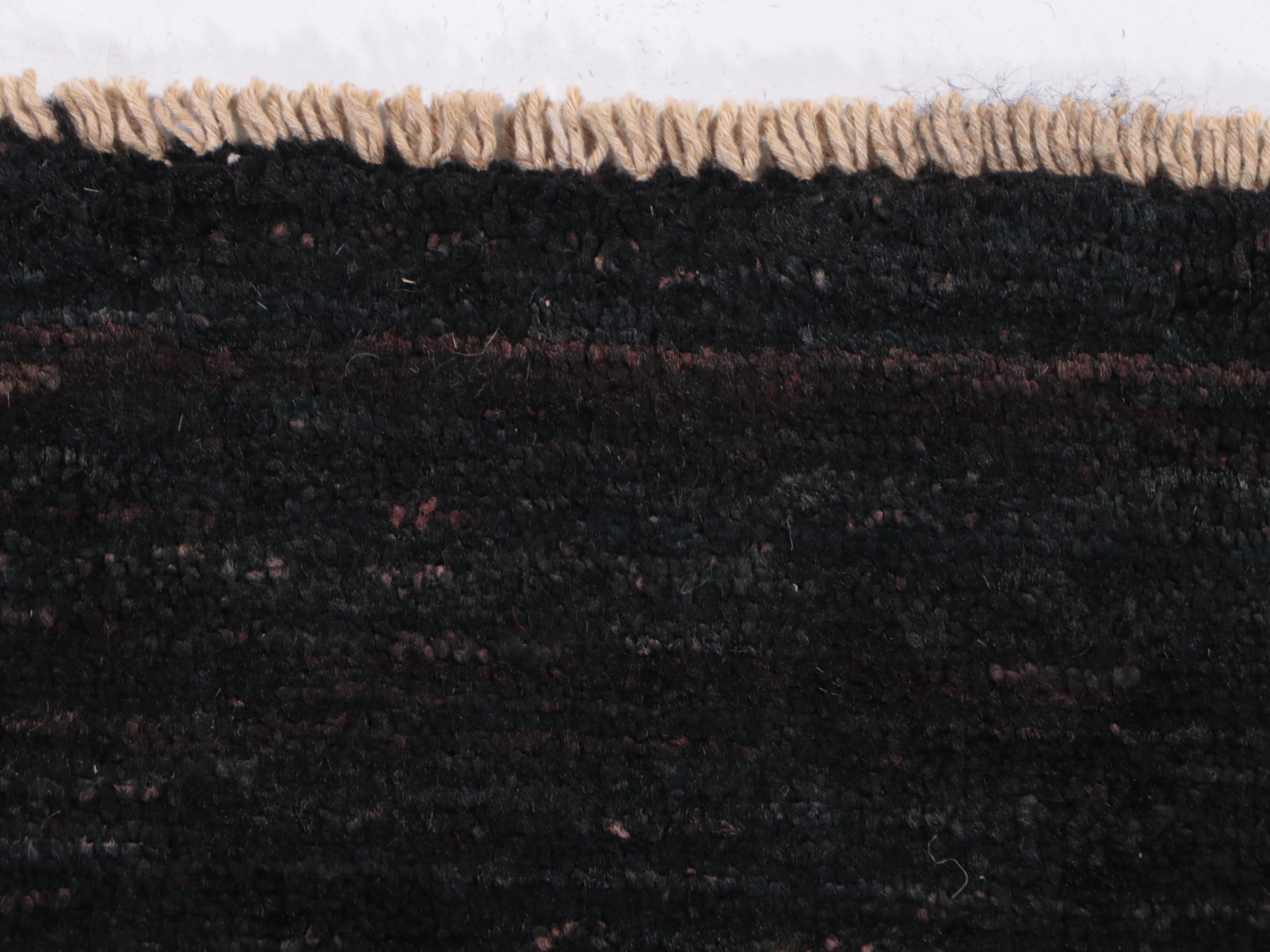 6'5 x 8' Hand-Knotted Indo-Persian Gabbeh Area Rug