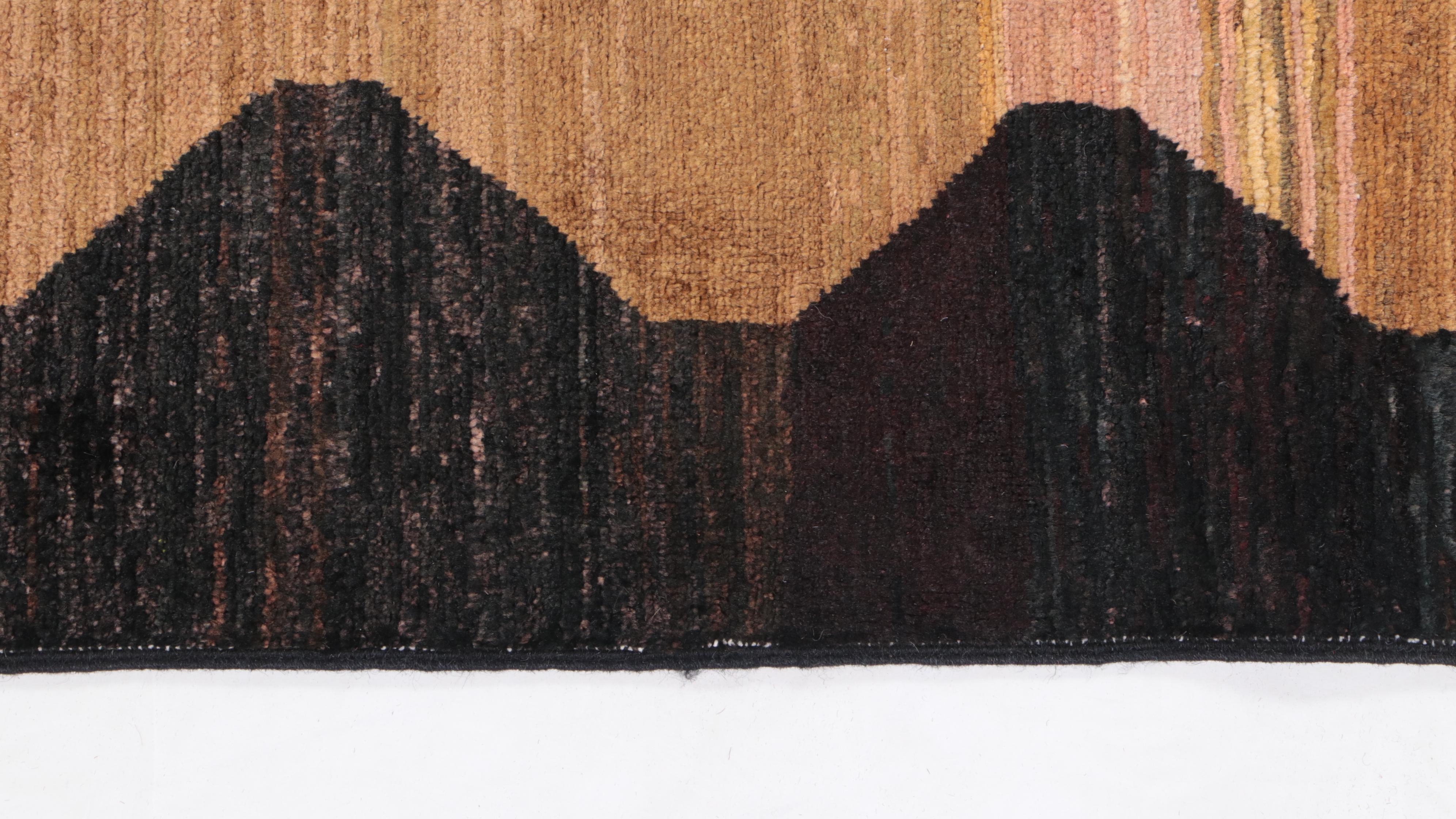 6'5 x 8' Hand-Knotted Indo-Persian Gabbeh Area Rug