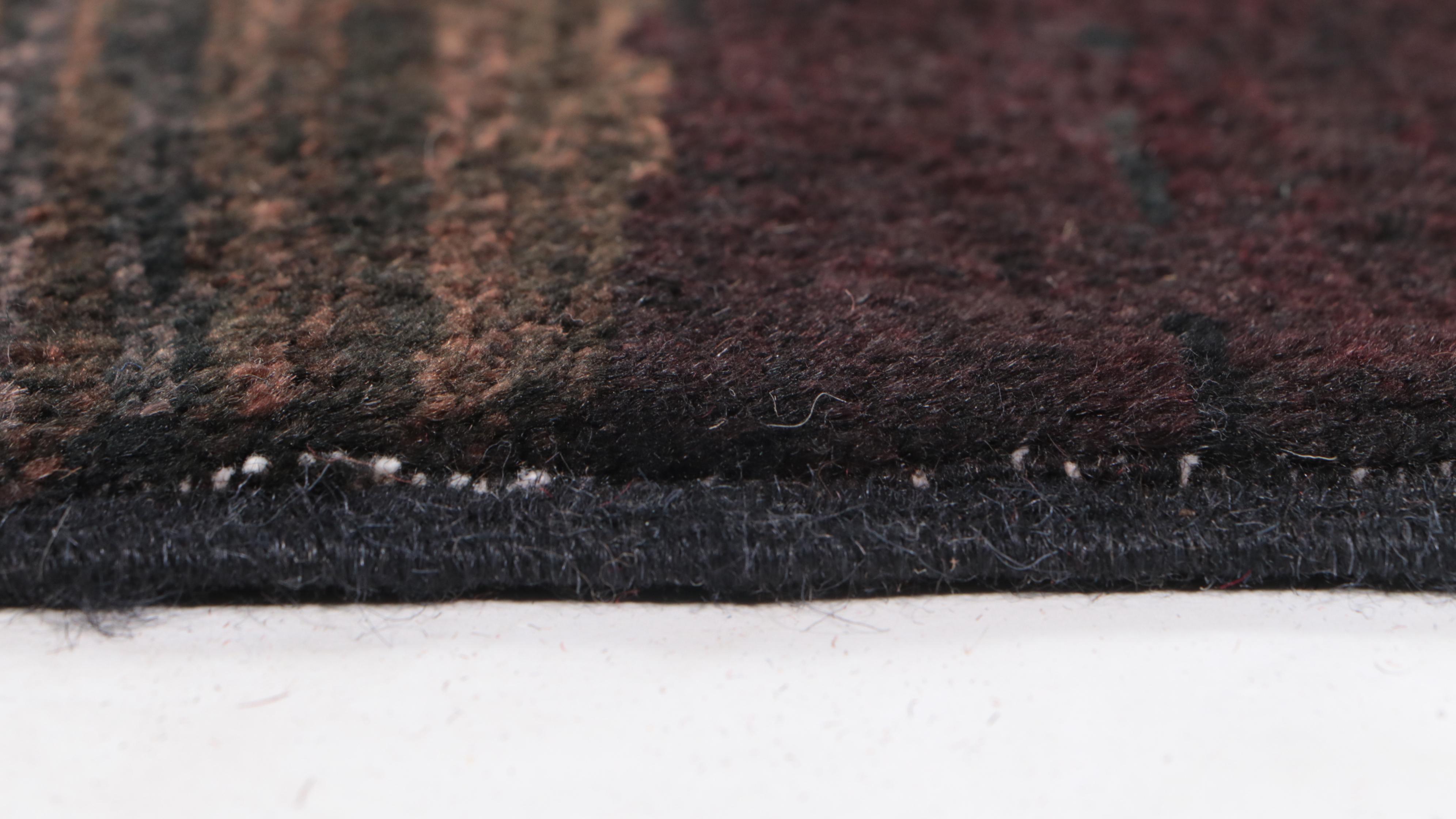 6'5 x 8' Hand-Knotted Indo-Persian Gabbeh Area Rug