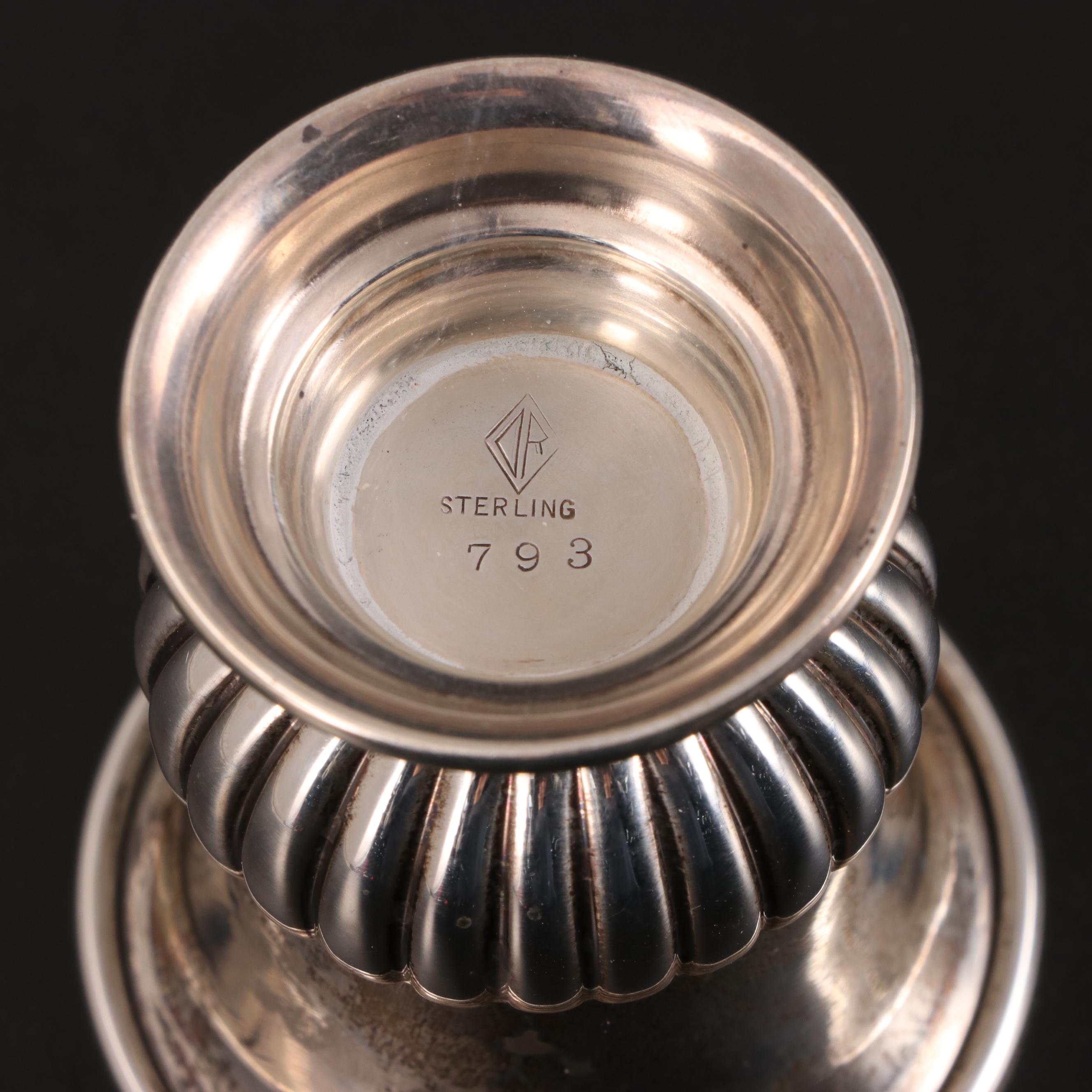 Baldwin & Miller and Otto Reichardt Sterling Toothpick Holders, Early 20th C.