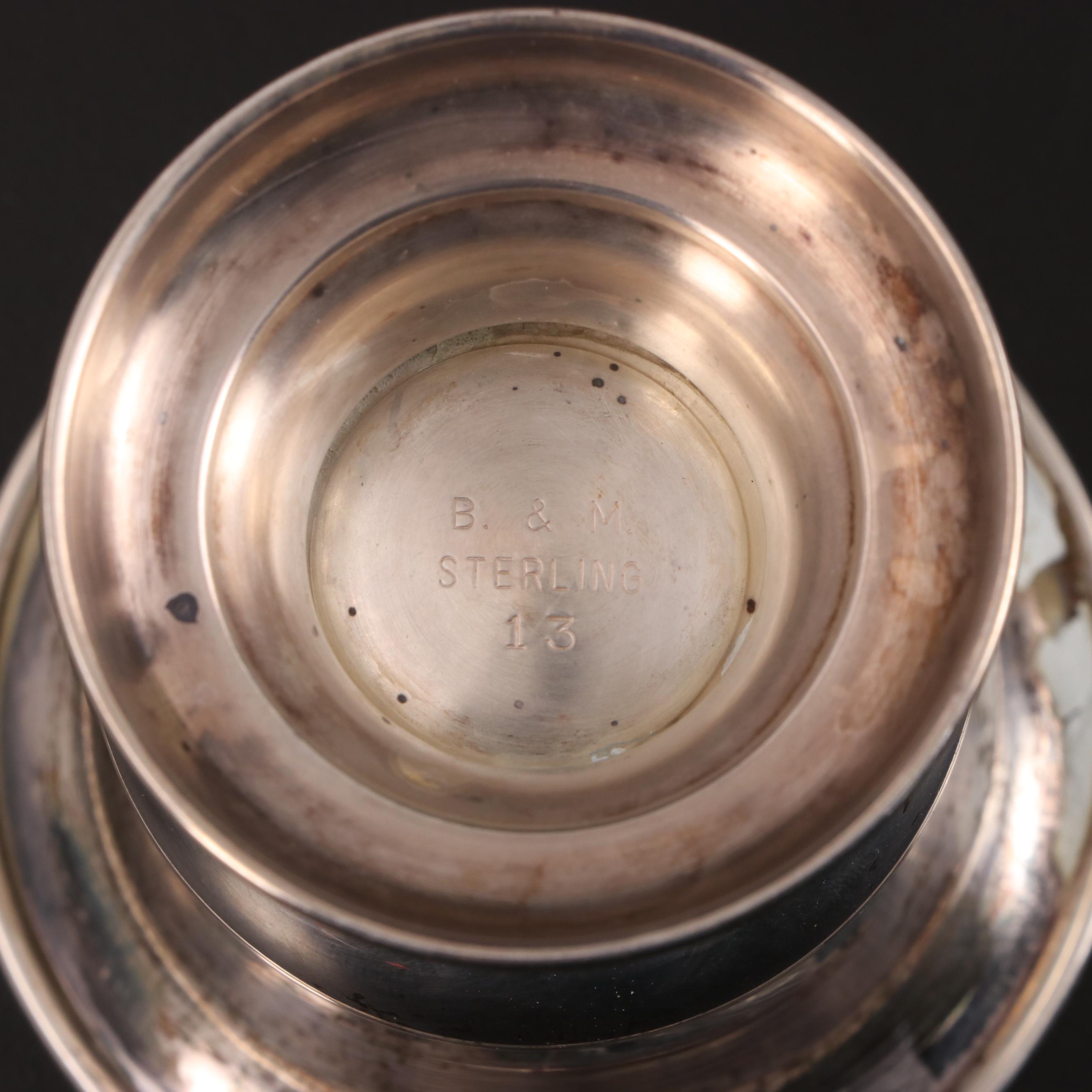 Baldwin & Miller and Otto Reichardt Sterling Toothpick Holders, Early 20th C.