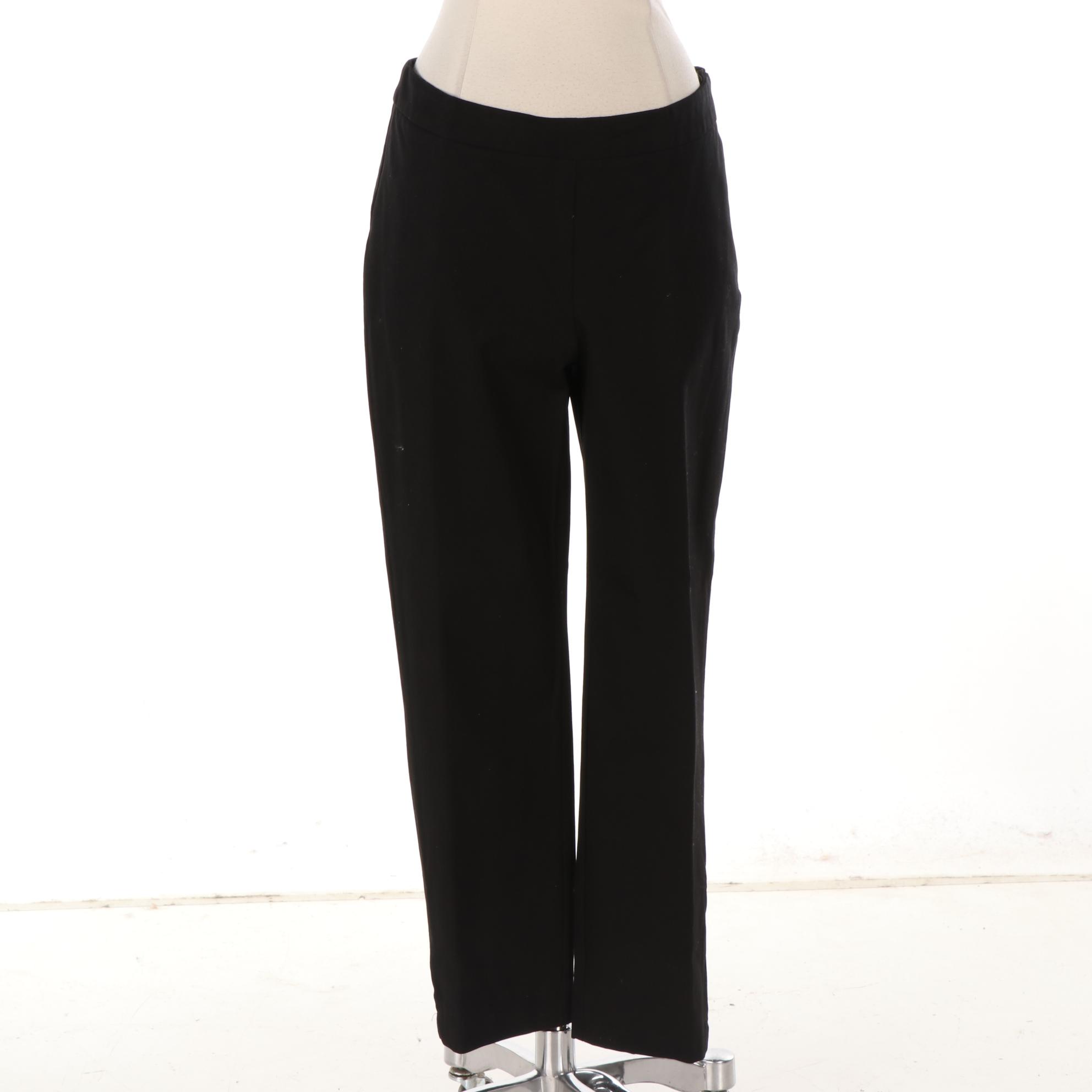 Akris Punto White Embroidered Dot Top and Pure Collection Stretch Cotton Pant