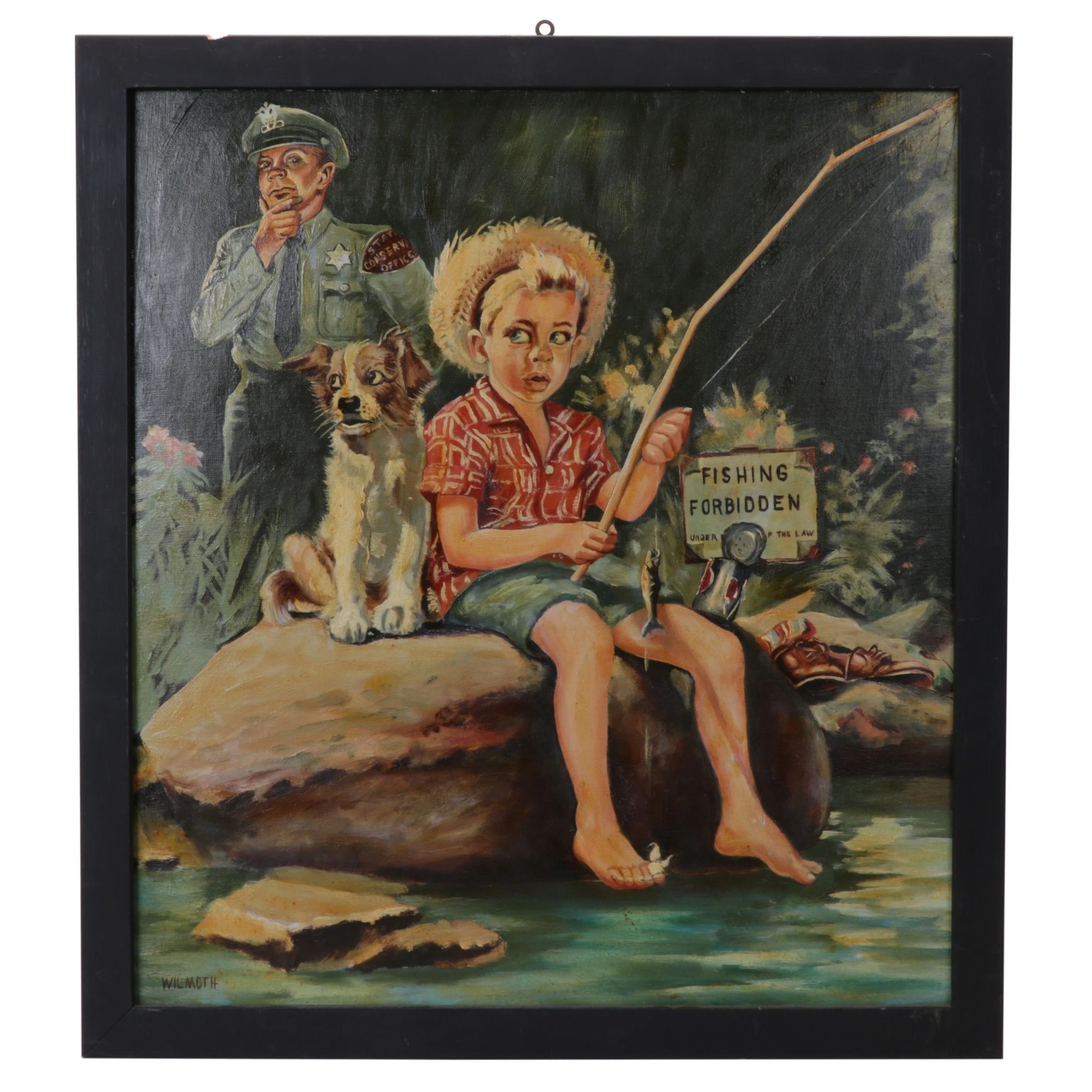 Acrylic Painting After France Tipton Hunter "Trouble Brewing"