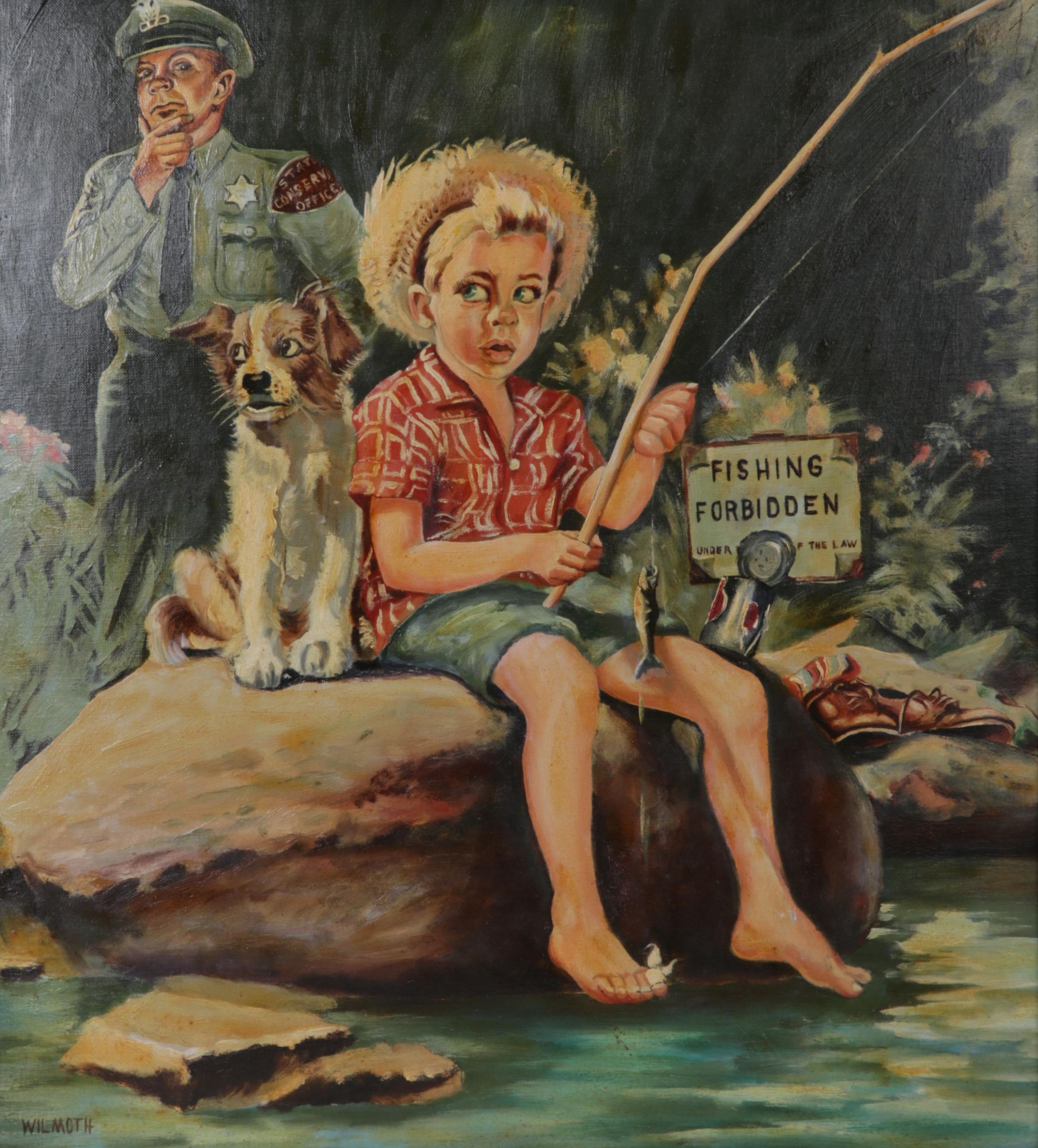 Acrylic Painting After France Tipton Hunter "Trouble Brewing"