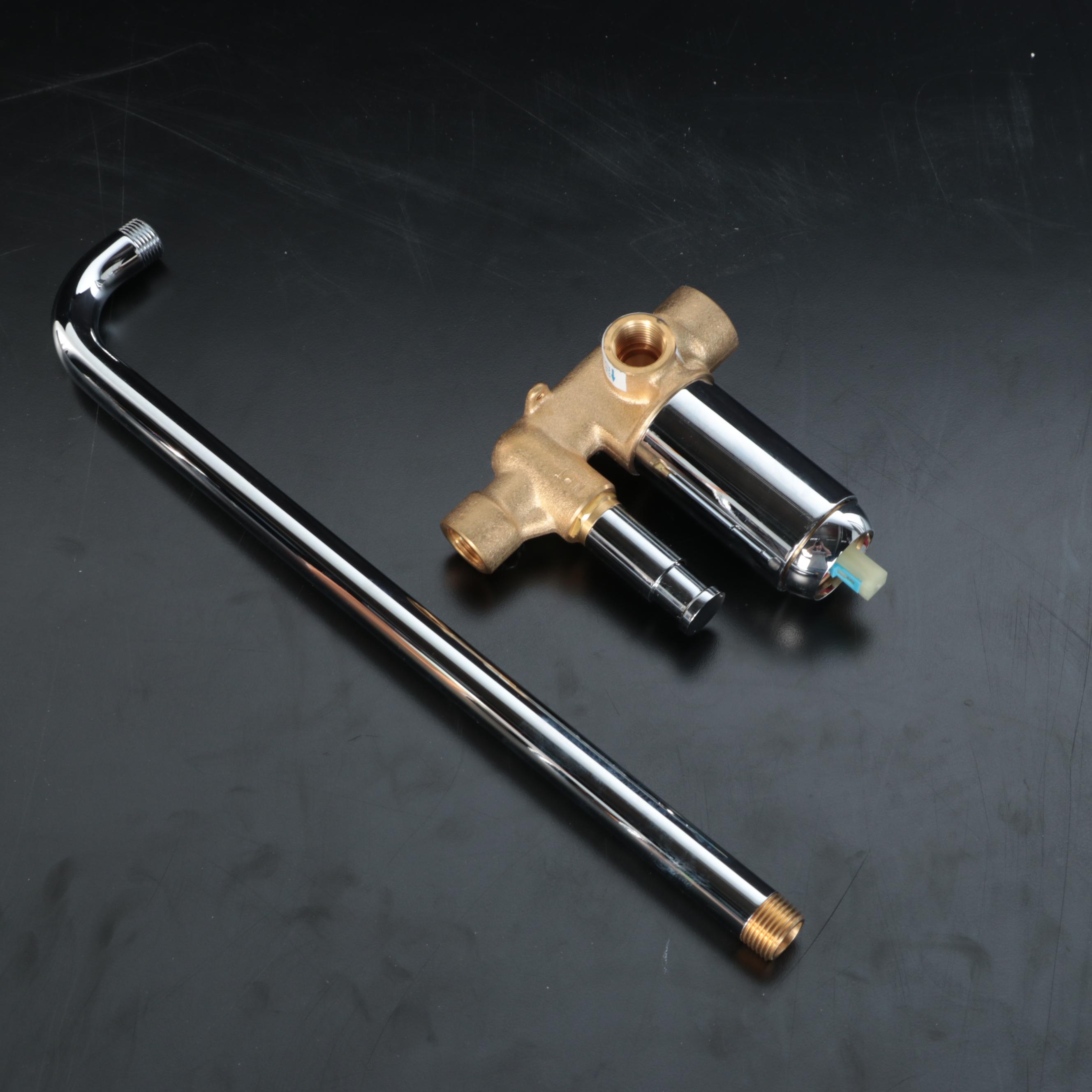 Shower System with Rainfall Showerhead, Hand Shower and Linear Shower Drain