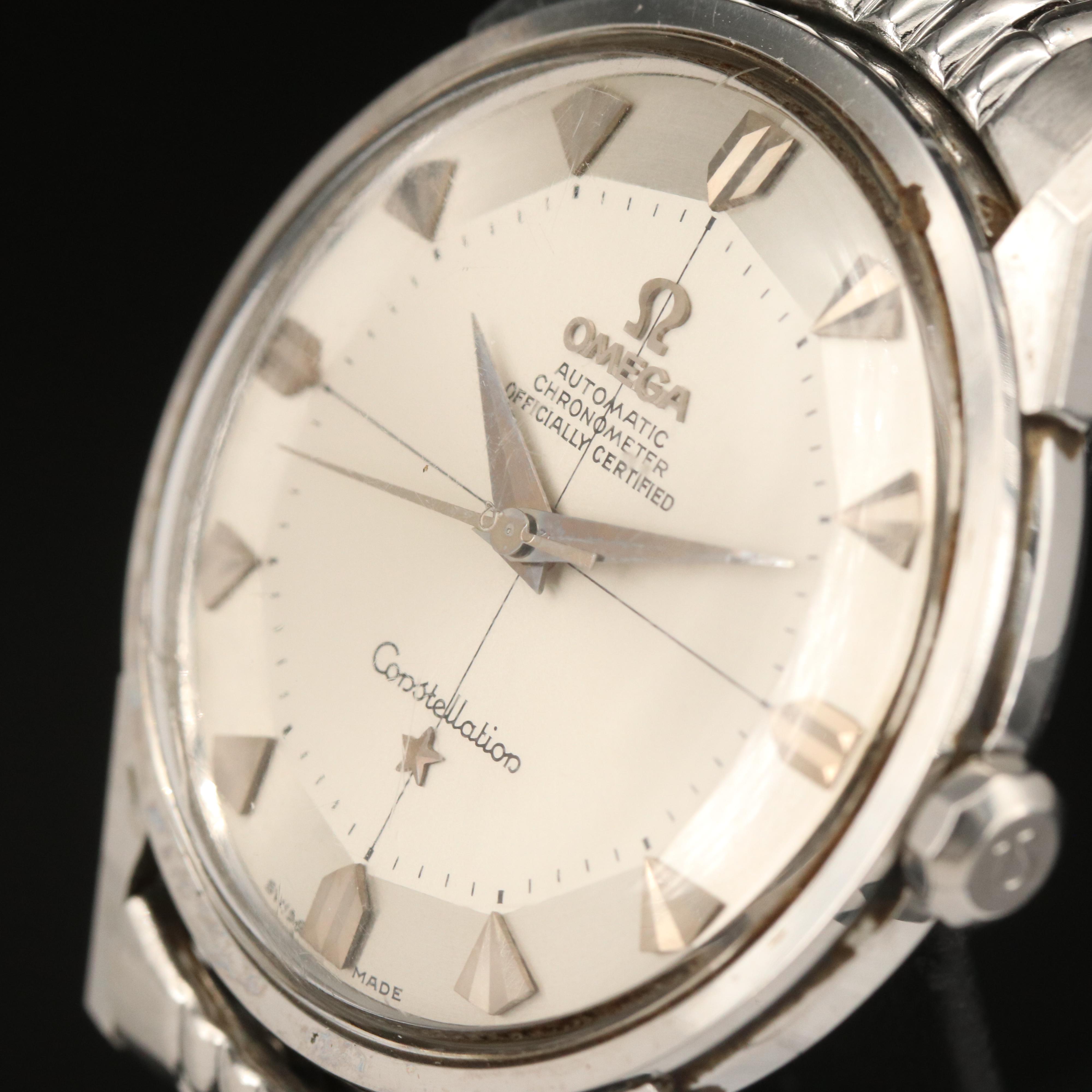 1963 Omega Constellation Pie Pan Cross Hair Dial Watch