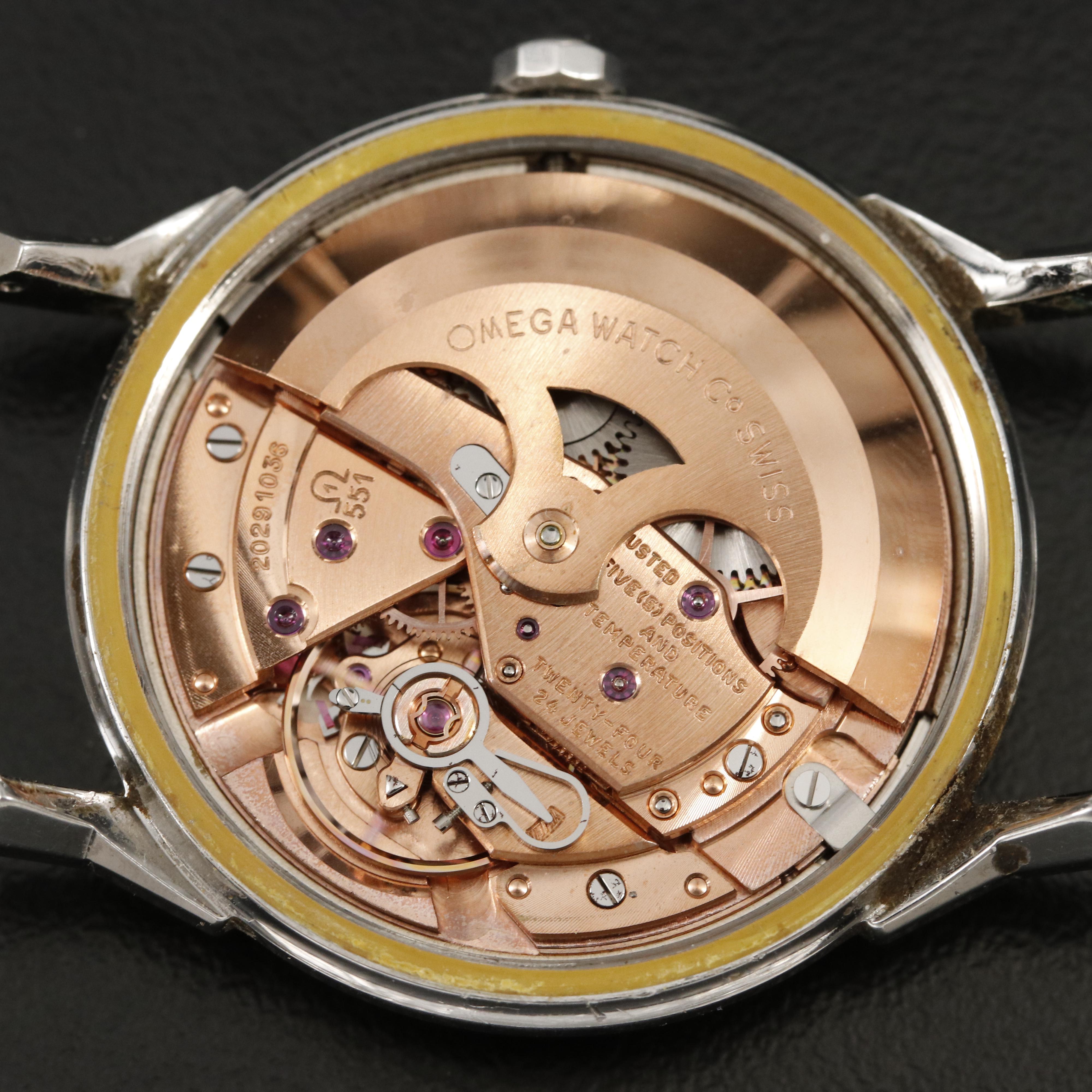 1963 Omega Constellation Pie Pan Cross Hair Dial Watch