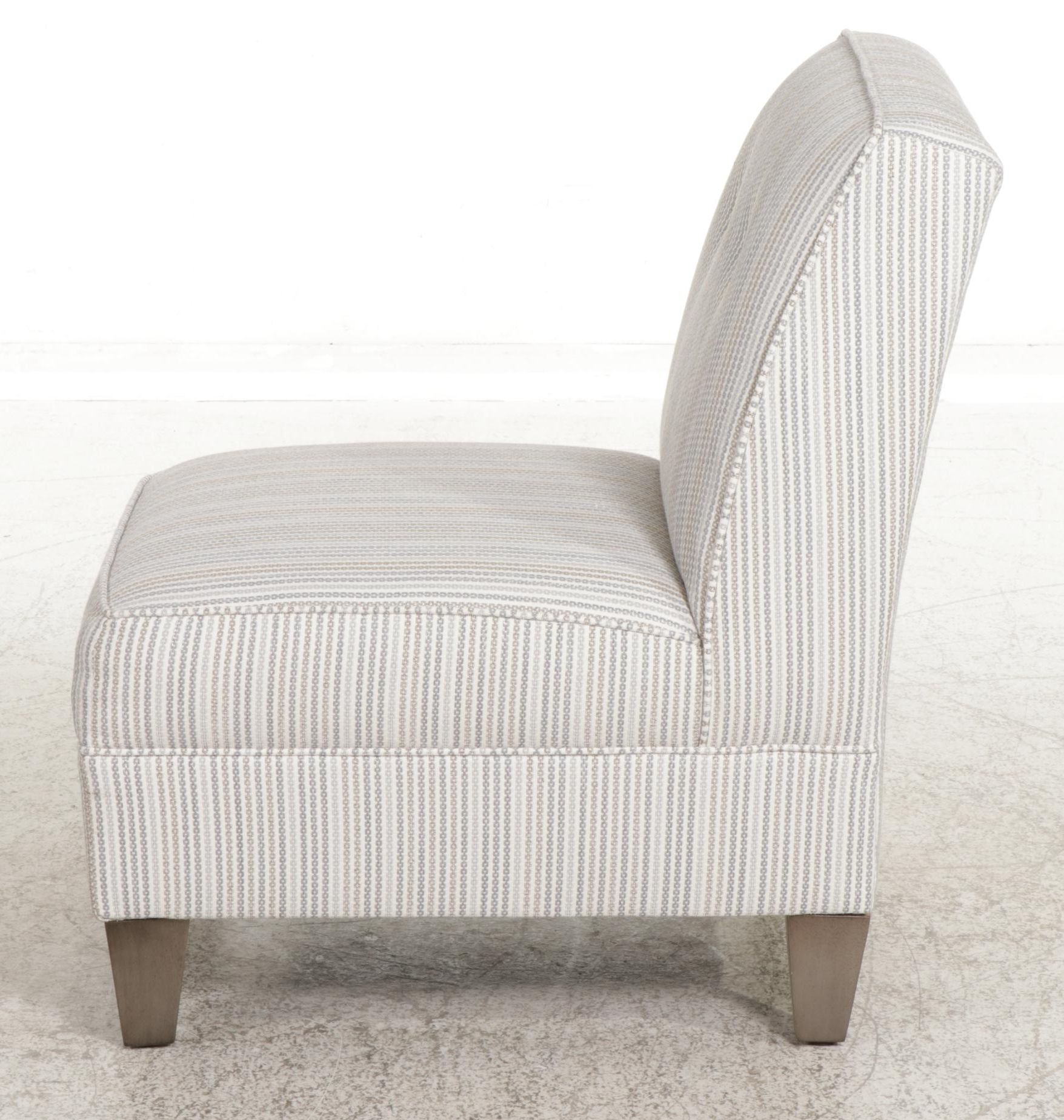 Contemporary Custom-Upholstered Slipper Chair