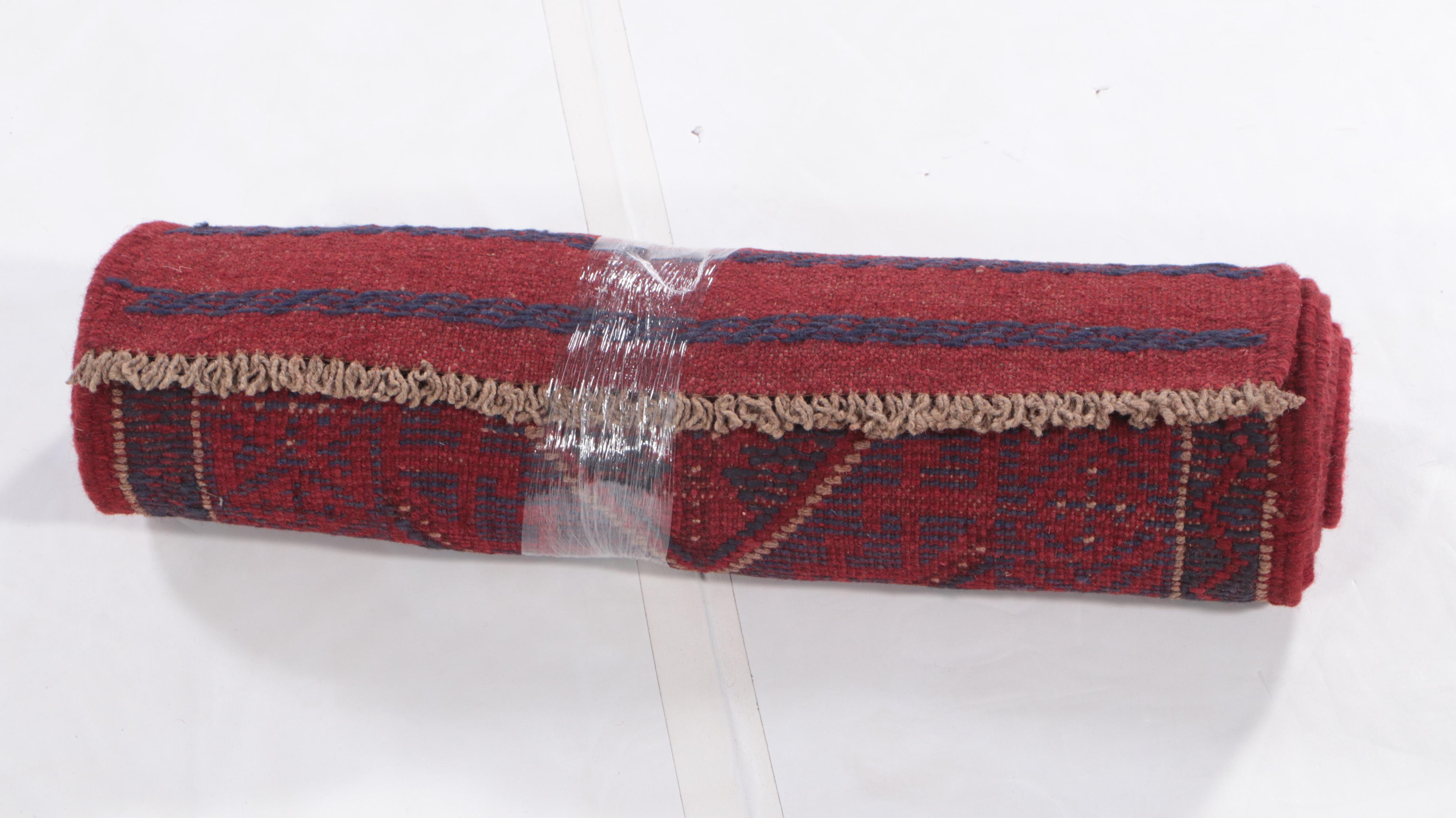 2'2 x 8'9 Hand-Knotted Afghan Kunduz Carpet Runner