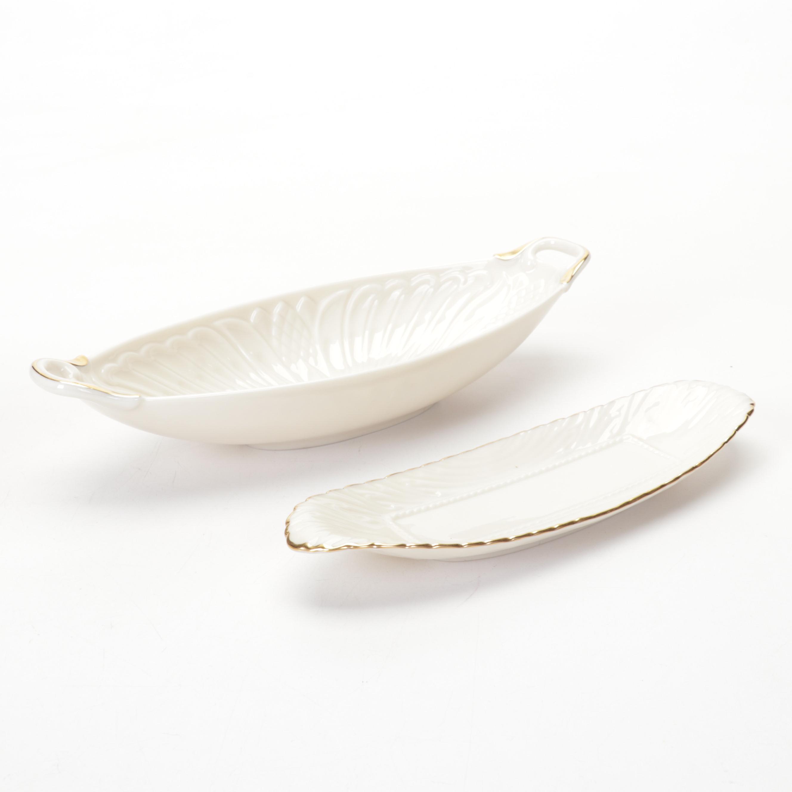 Lenox "Nydia" and Other Gilt Edged Monogrammed Dinnerware