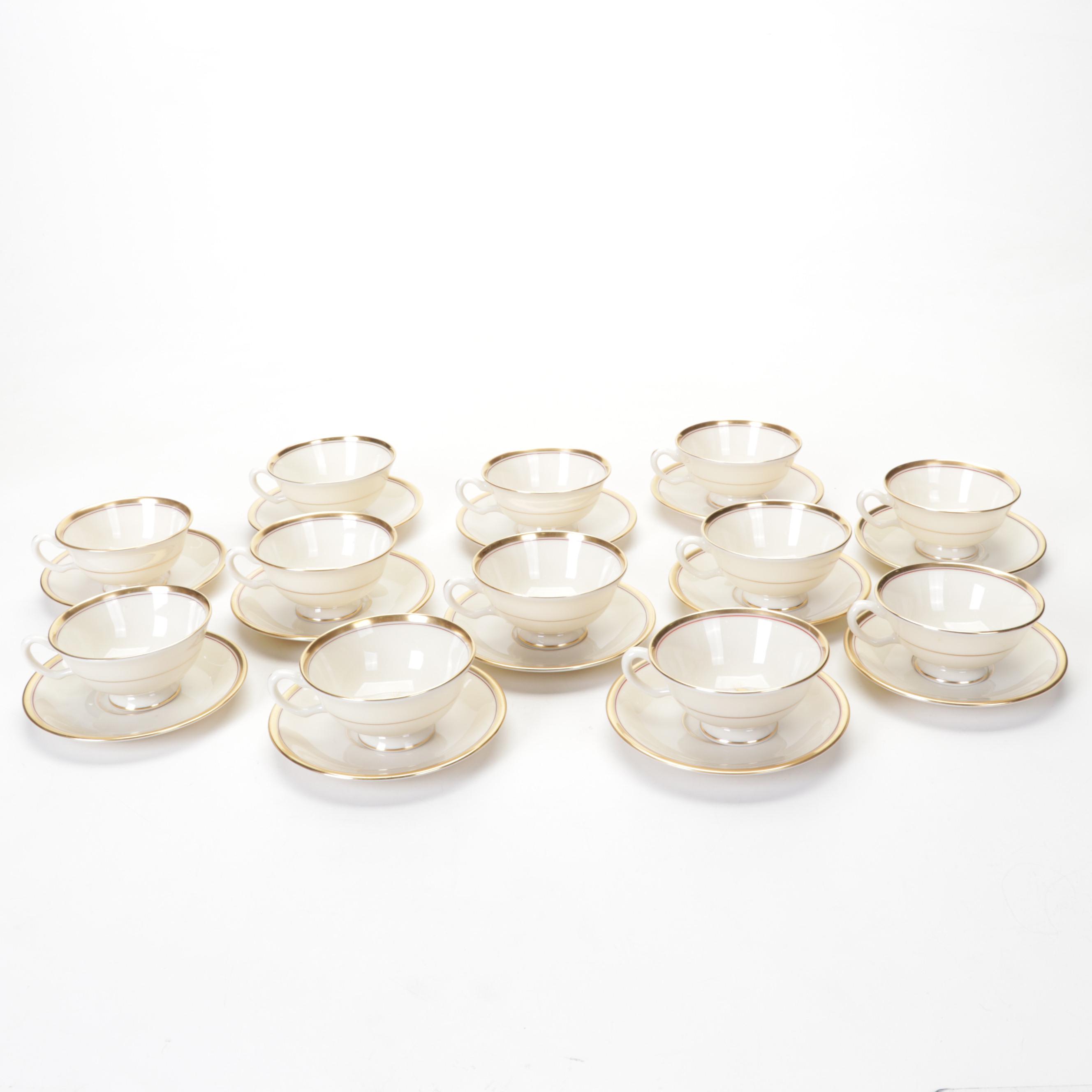 Lenox "Nydia" and Other Gilt Edged Monogrammed Dinnerware