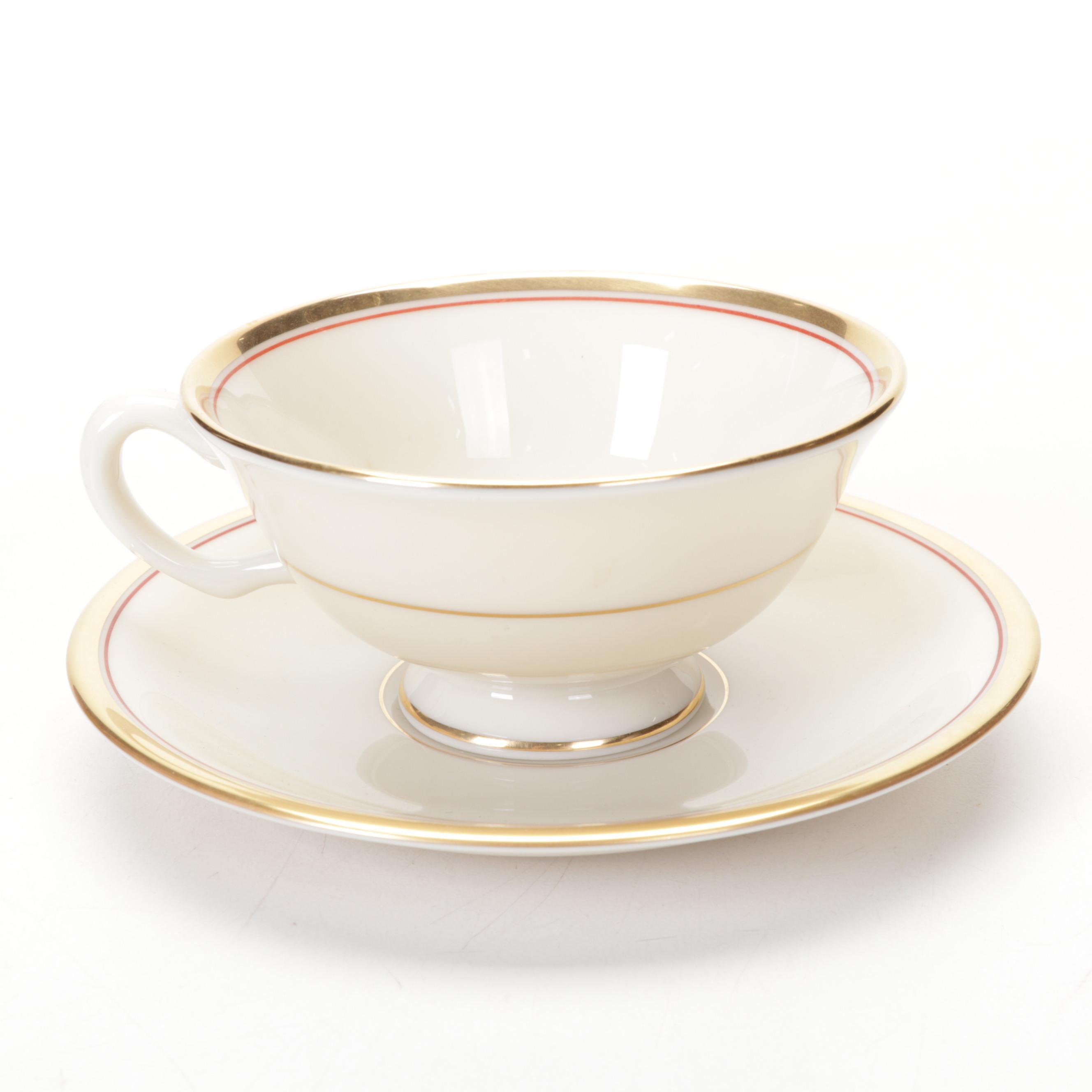 Lenox "Nydia" and Other Gilt Edged Monogrammed Dinnerware