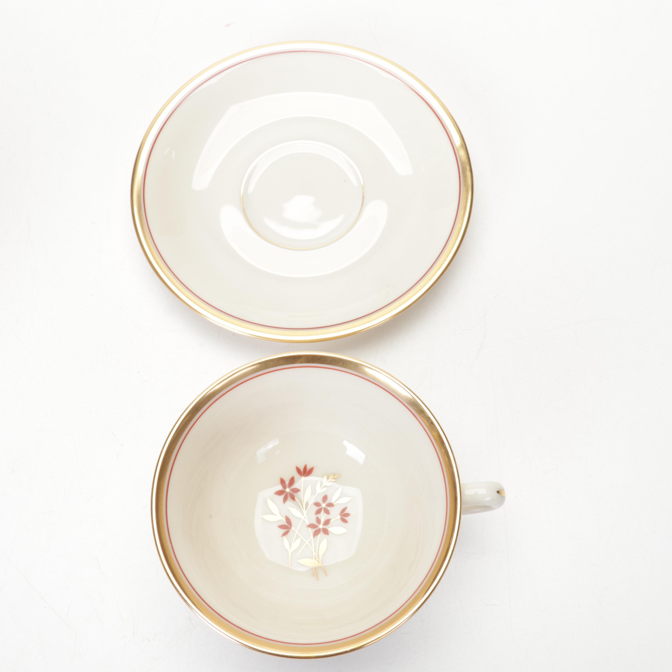 Lenox "Nydia" and Other Gilt Edged Monogrammed Dinnerware