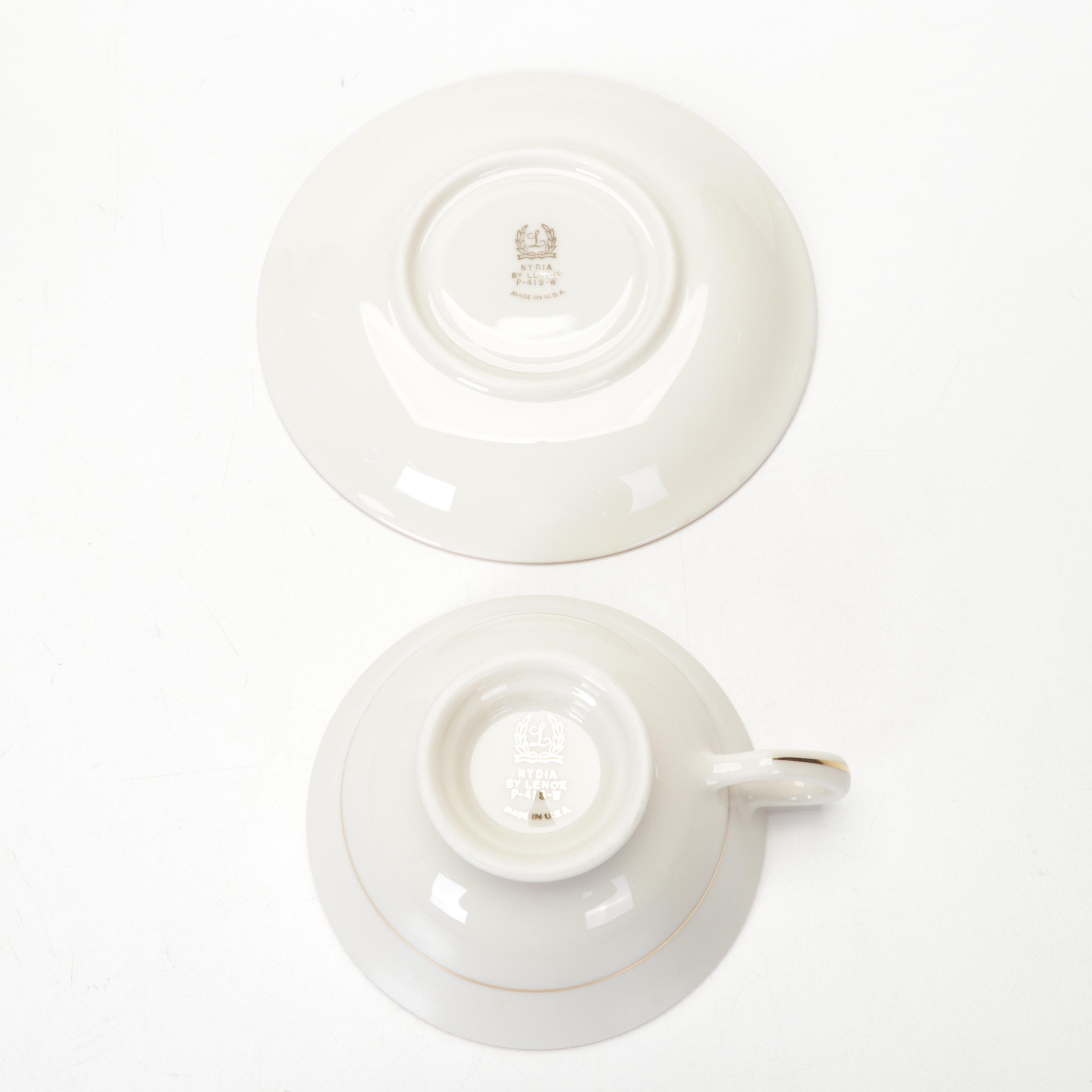 Lenox "Nydia" and Other Gilt Edged Monogrammed Dinnerware