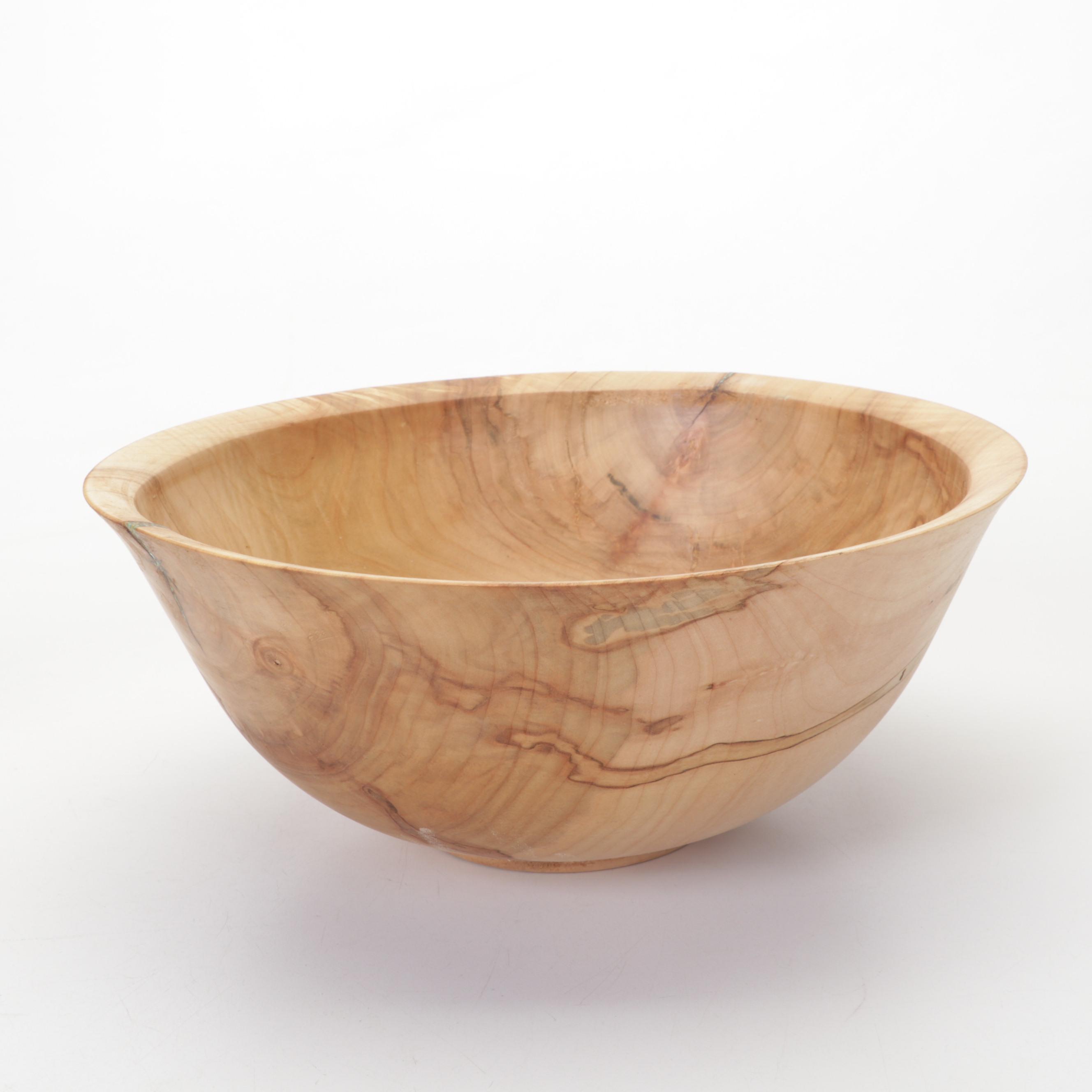 Jim Eliopulos Turned Maple Bowl, Box Elder Vase and Bird Sculpture